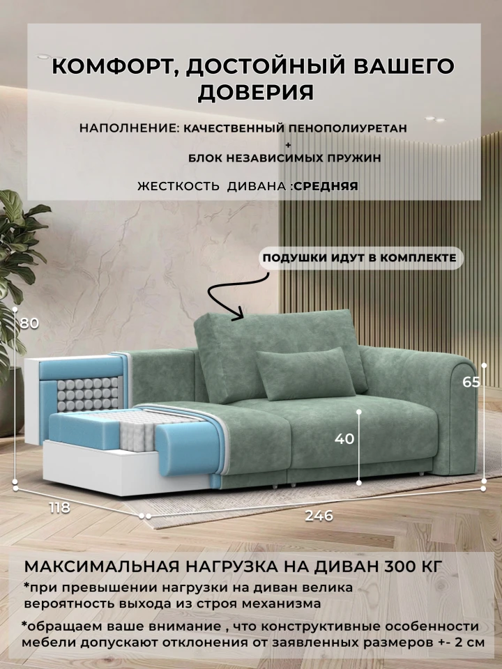 Диван прямой Лига-150 НПБ