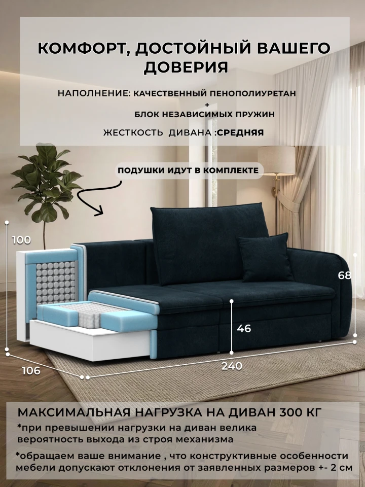 Диван прямой Лига-146 НПБ