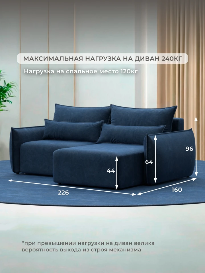 Диван угловой Лига-051 НПБ угол универсальный