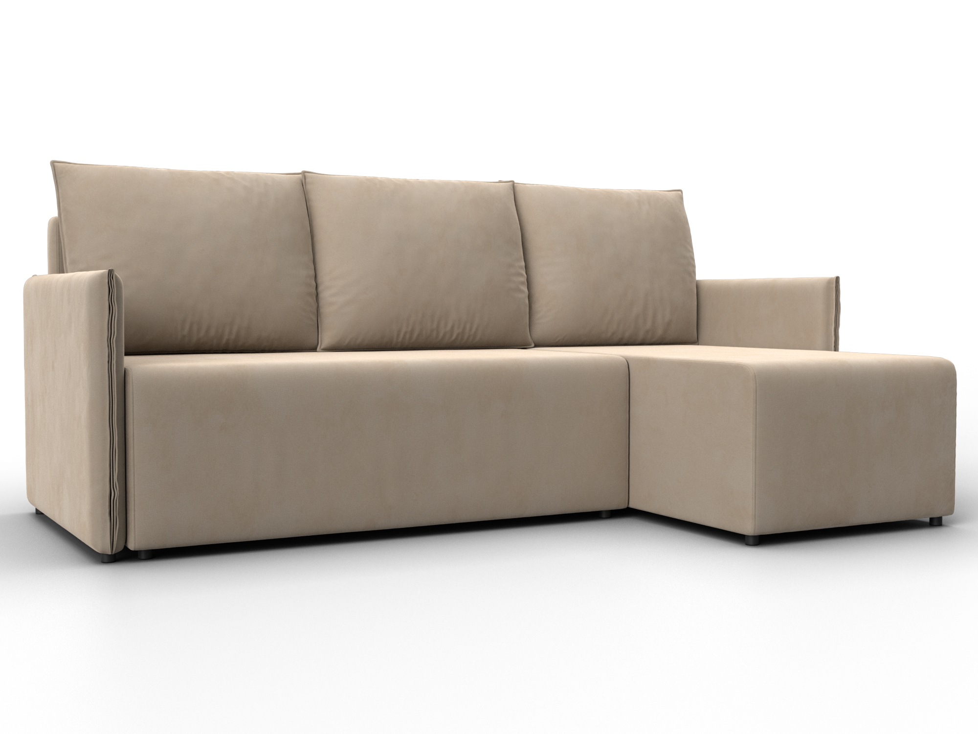 Диван угловой Лига-124 угол универсальный (seven 729 бежевый)