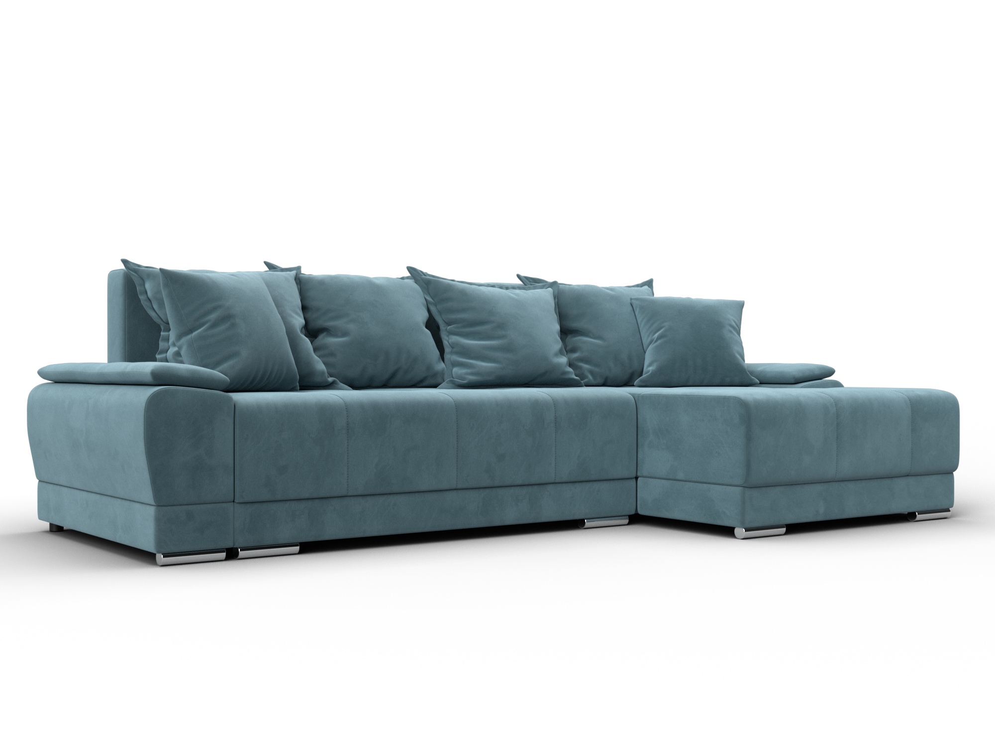 Диван угловой Лига-119 угол правый (seven 113 бирюзовый)