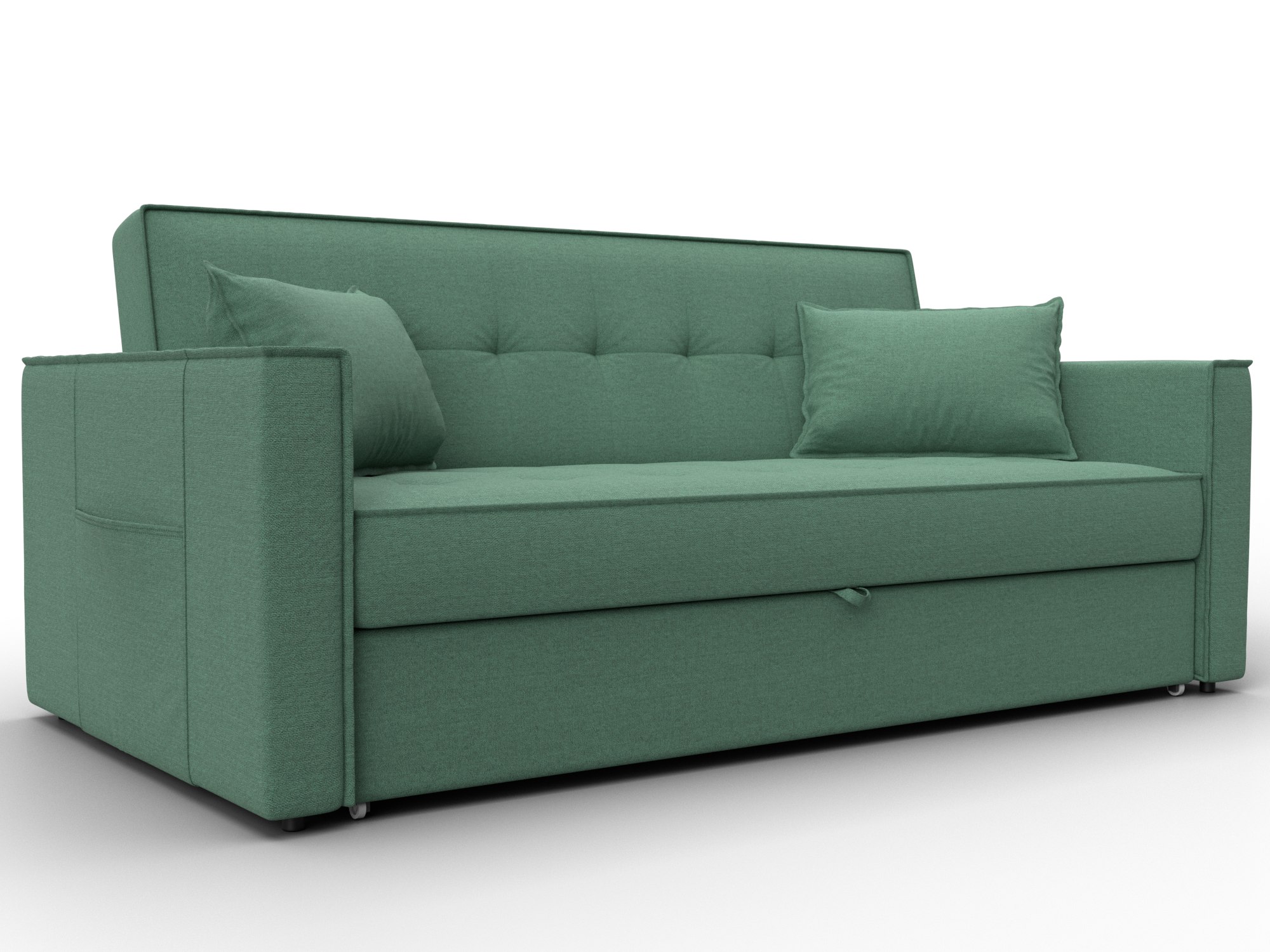 Диван прямой Лига-104 (160) (амур 11 зеленый)