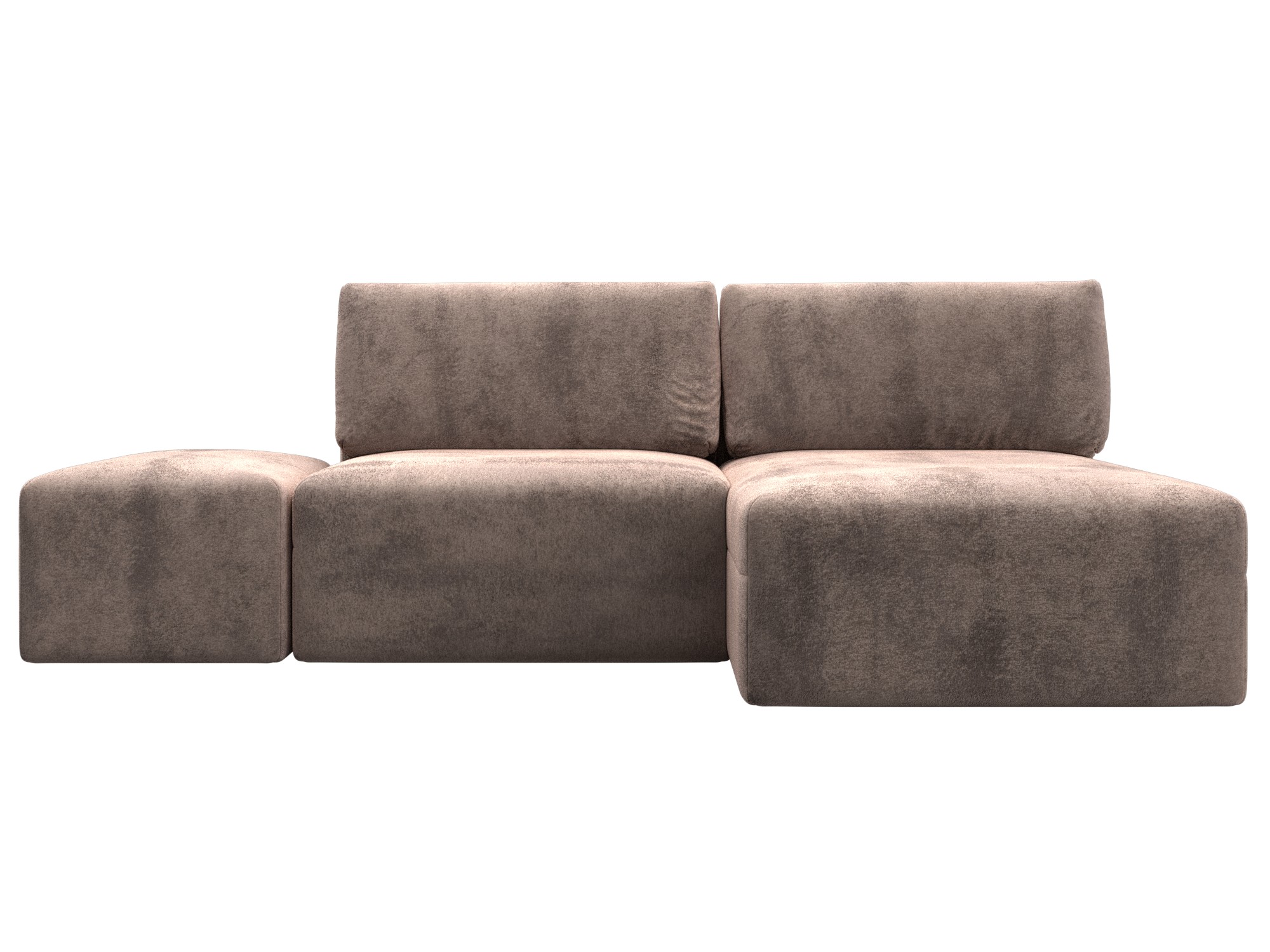 Диван угловой модульный с пуфом Лига-060 НПБ угол универсальный (tower 05 бежевый)