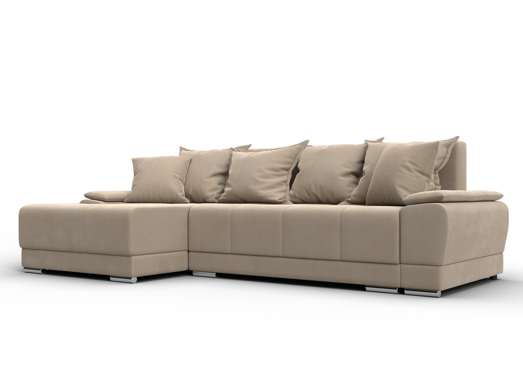 Диван угловой Лига-119 угол левый (seven 729 бежевый)