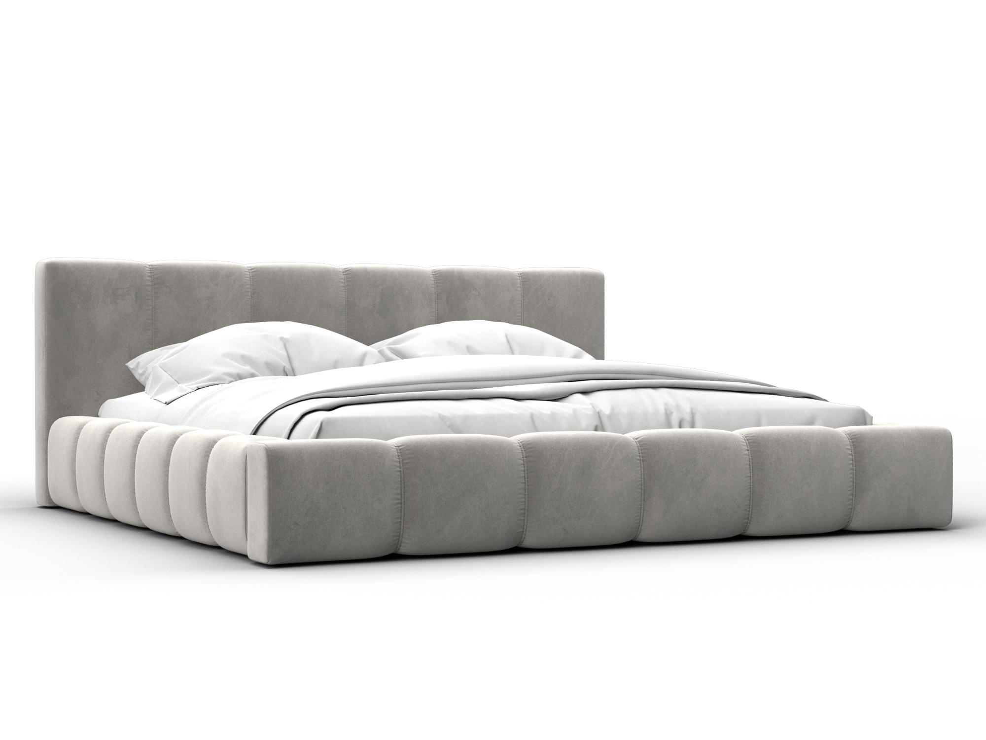 Кровать двуспальная Лига-138 (200) (brut 02 бежевый)