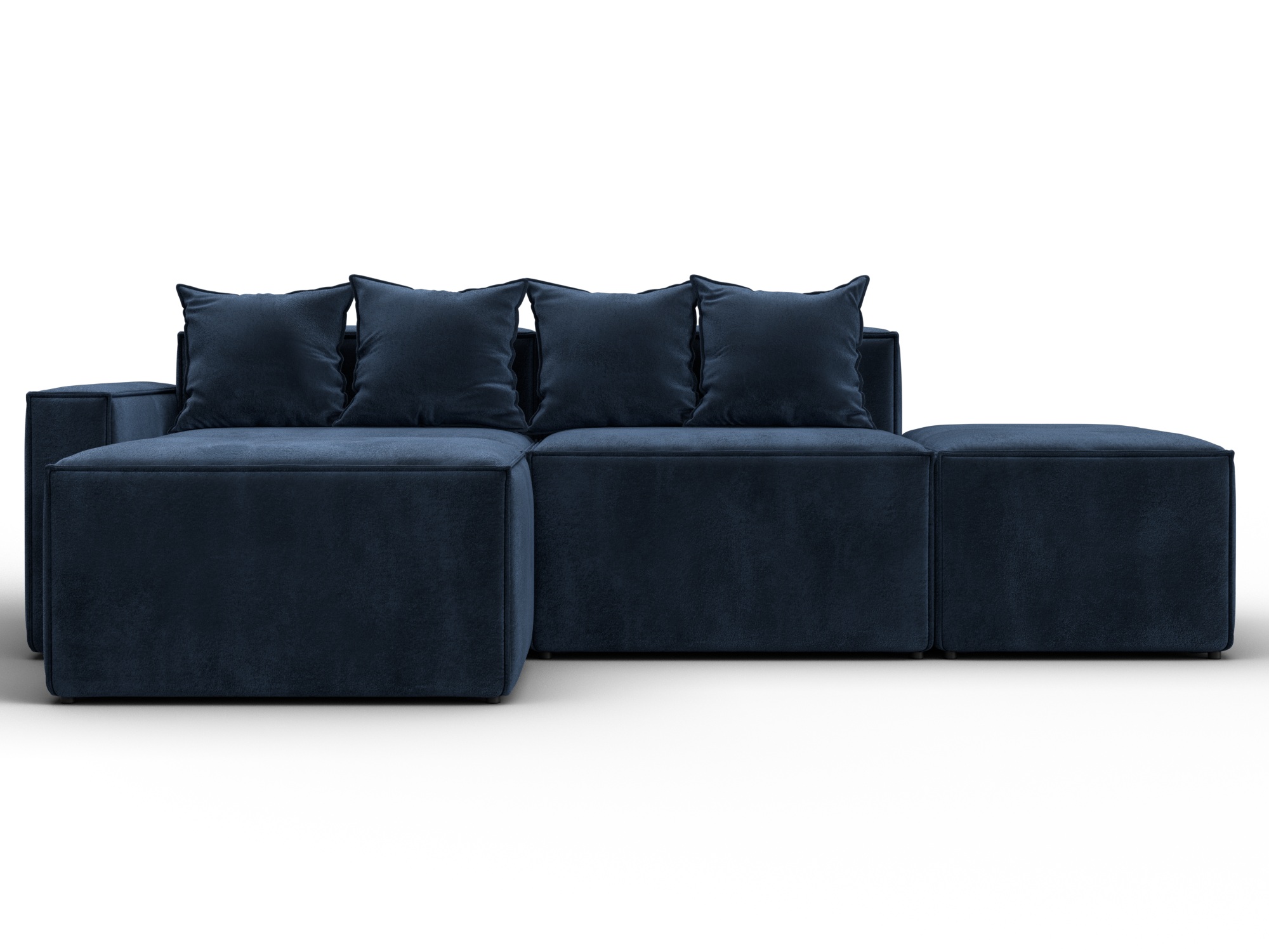 Диван угловой модульный Лига-063 угол левый (tower 13 синий)