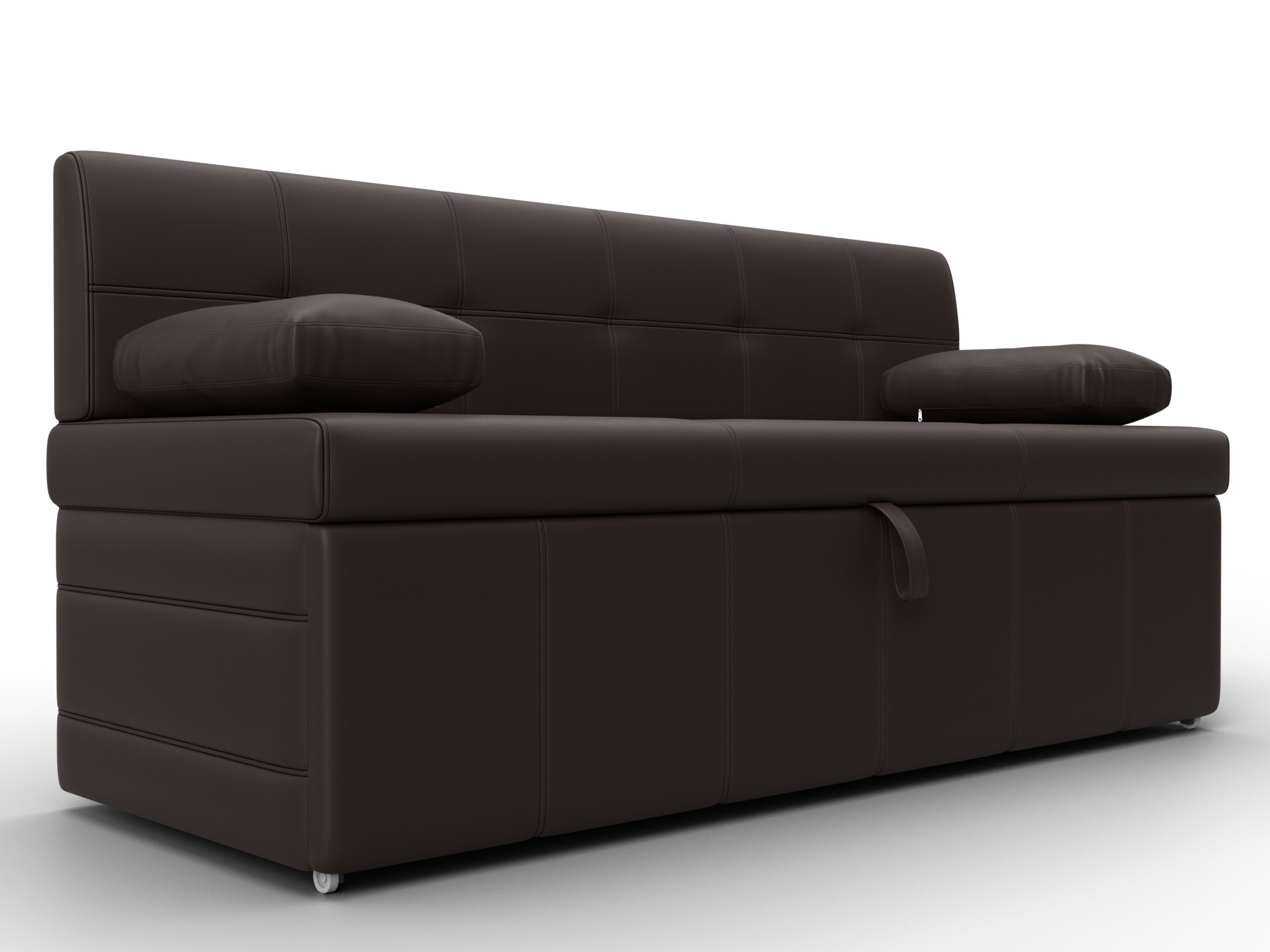 Диван кухонный прямой Лео (коричневый)