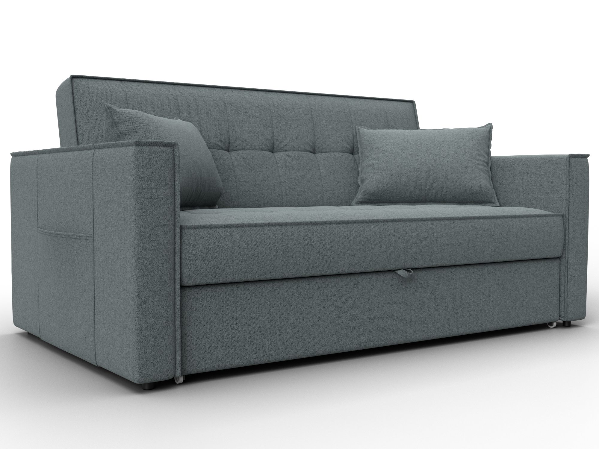 Диван прямой Лига-104 (140) (амур 07 серый)