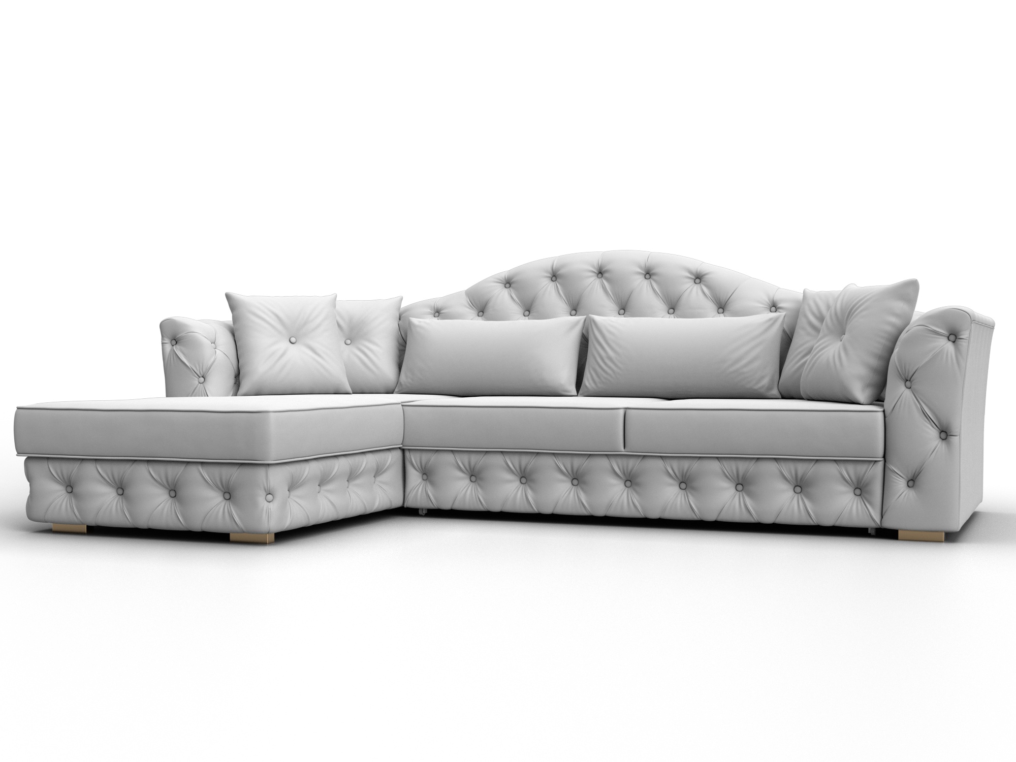 Диван угловой Артис левый угол (белый)