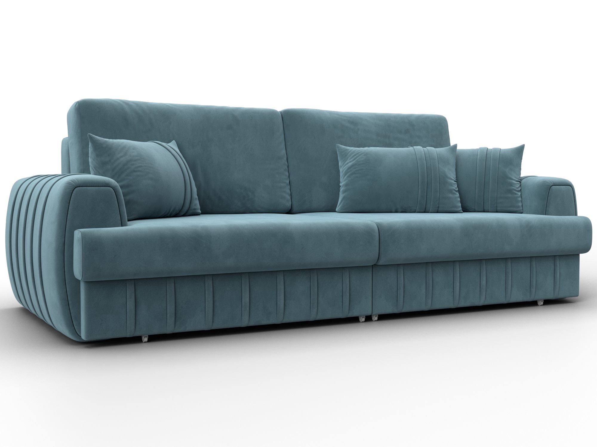 Диван прямой Лига-057 НПБ (seven 113 бирюзовый)