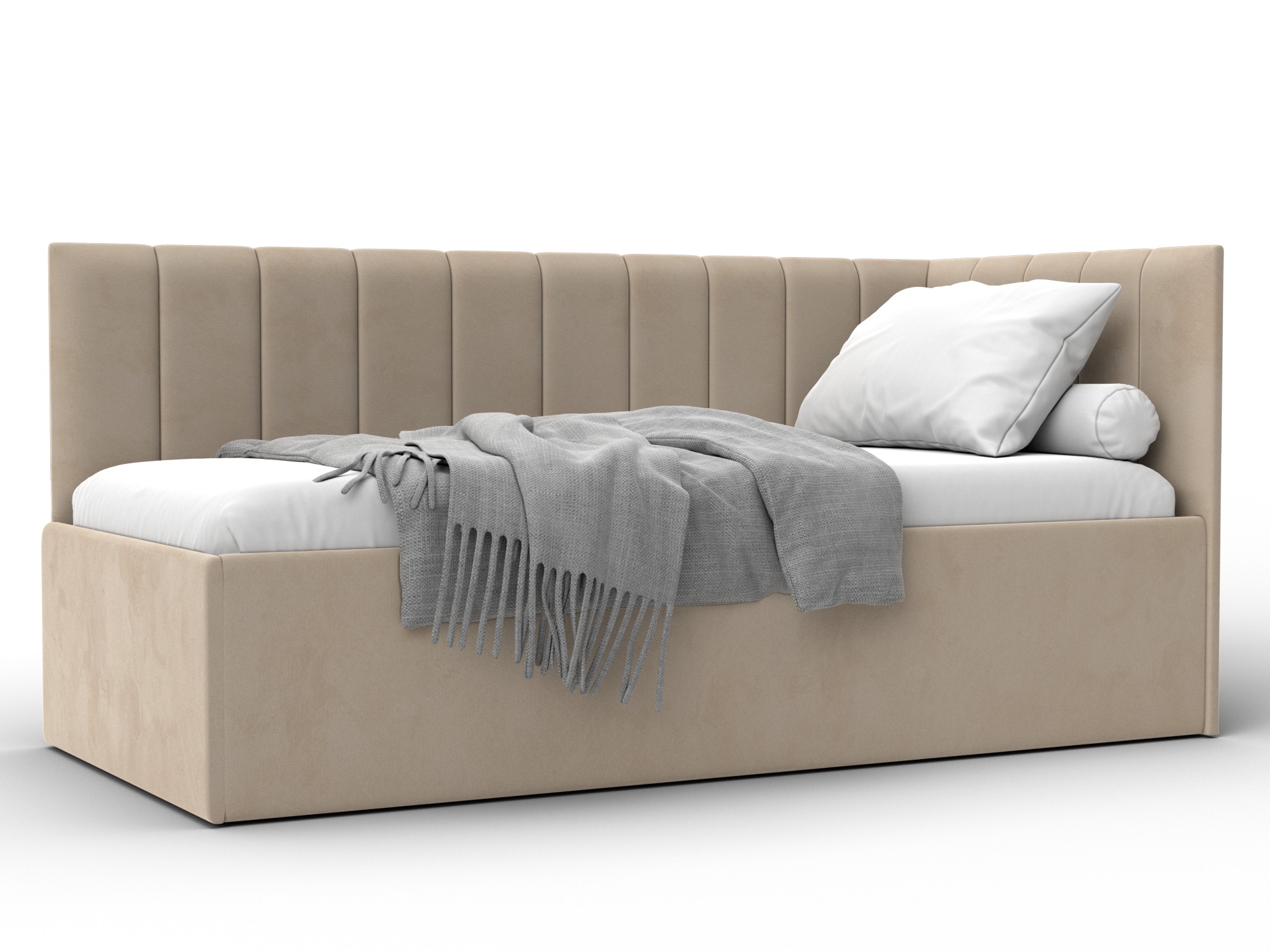 Кровать односпальная Лига-128 (90) (seven 729 бежевый)