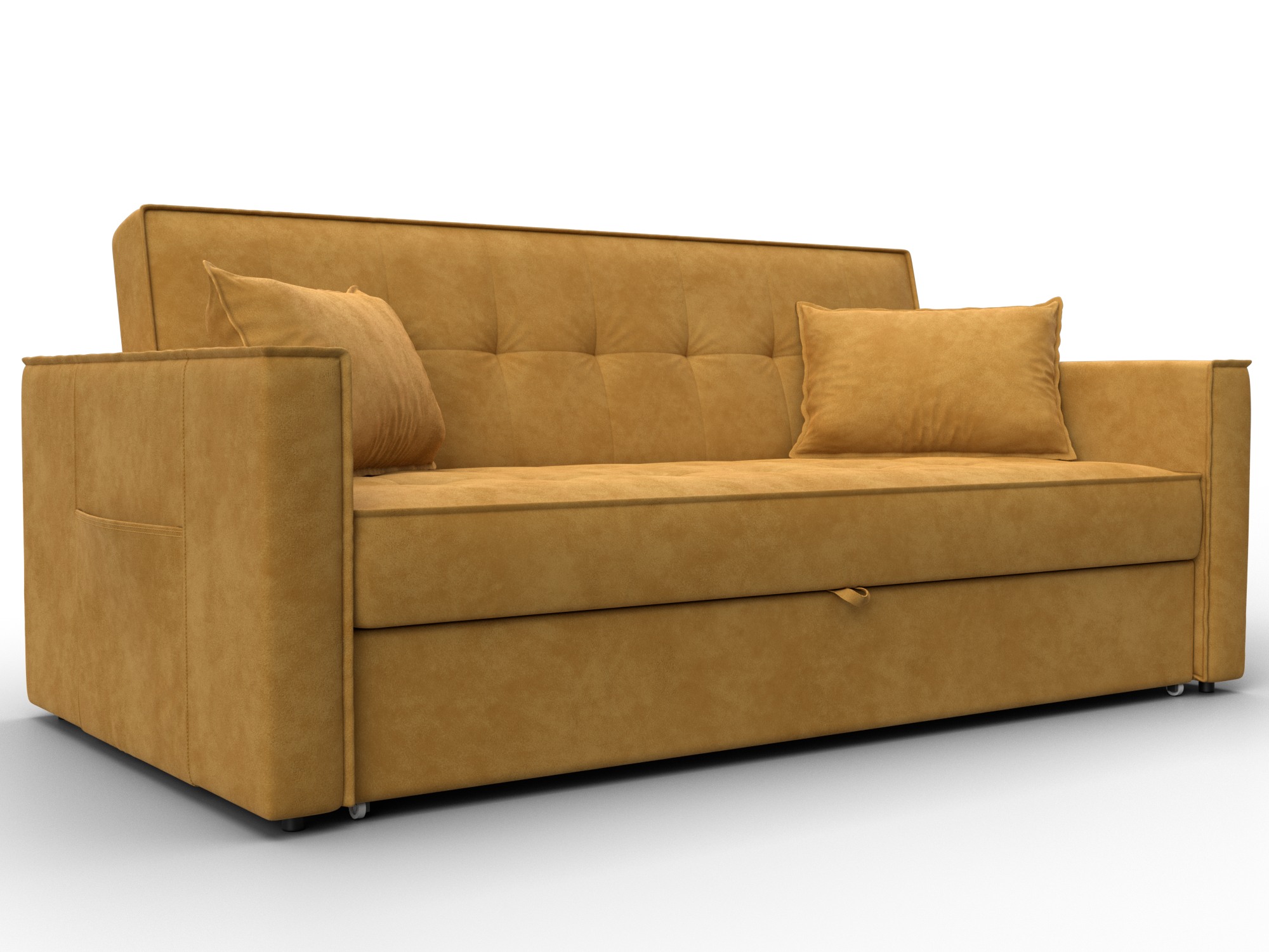 Диван прямой Лига-104 (160) (brut 10 желтый)