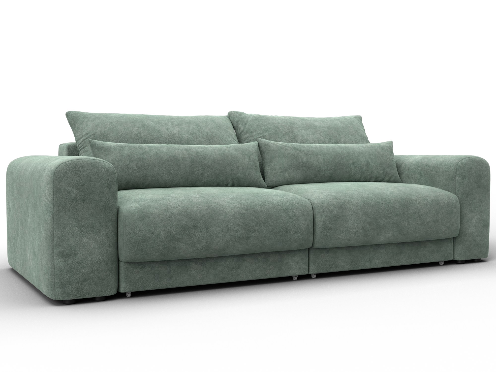 Диван прямой Лига-056 НПБ (brut 08 зеленый)