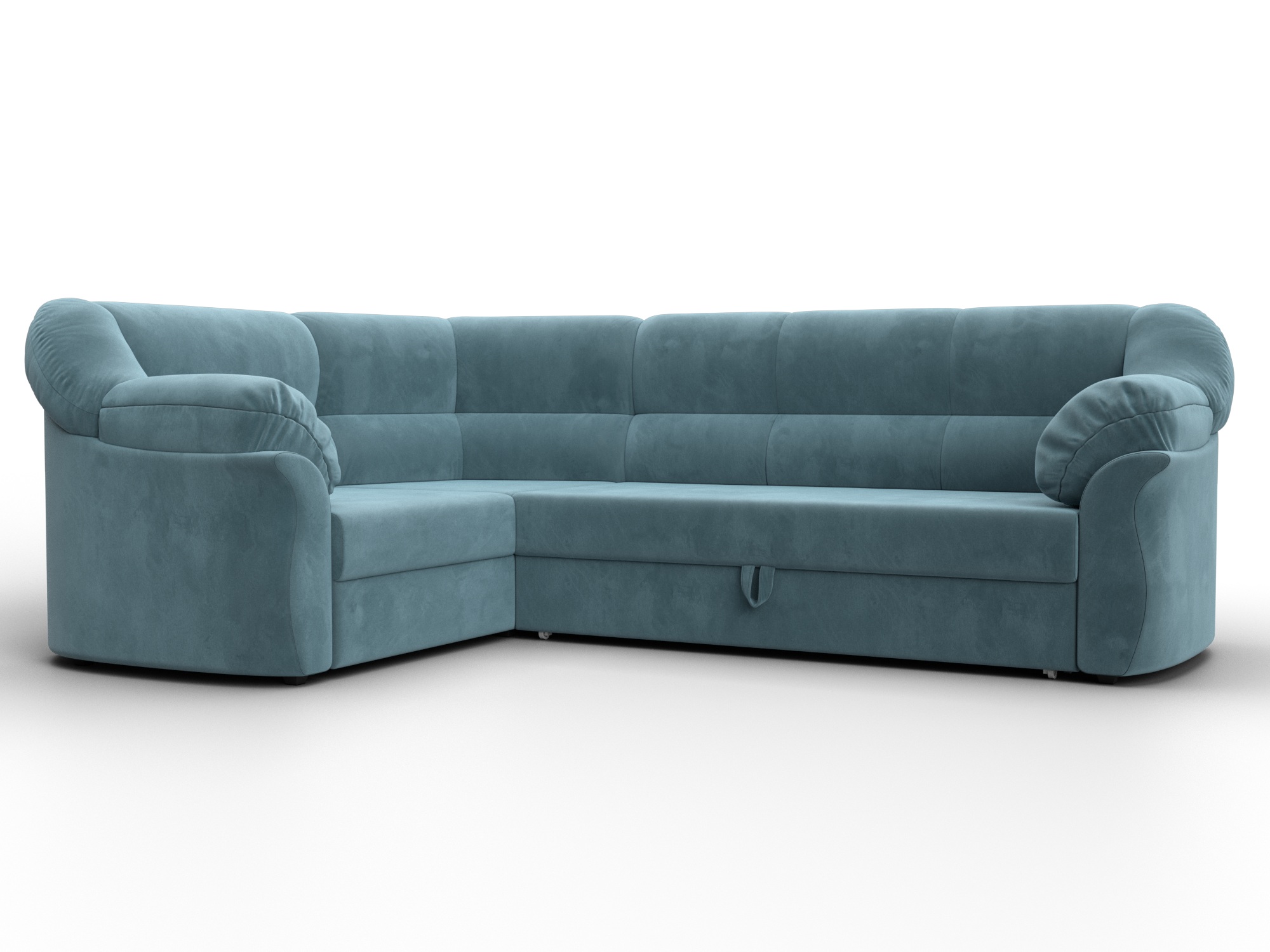 Диван угловой Карнелла левый угол (seven 113 бирюзовый)