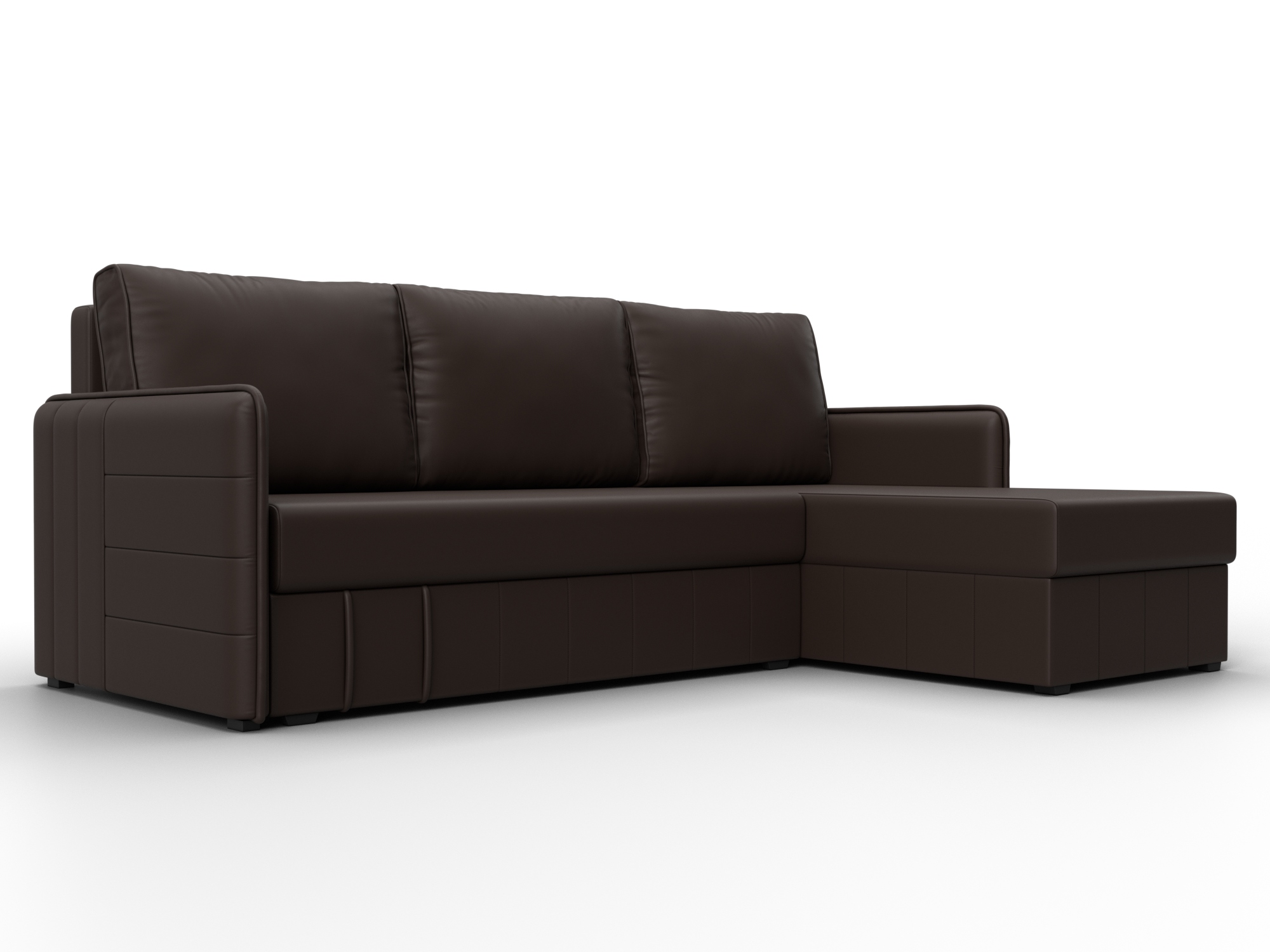 Диван угловой Слим угол универсальный (коричневый)