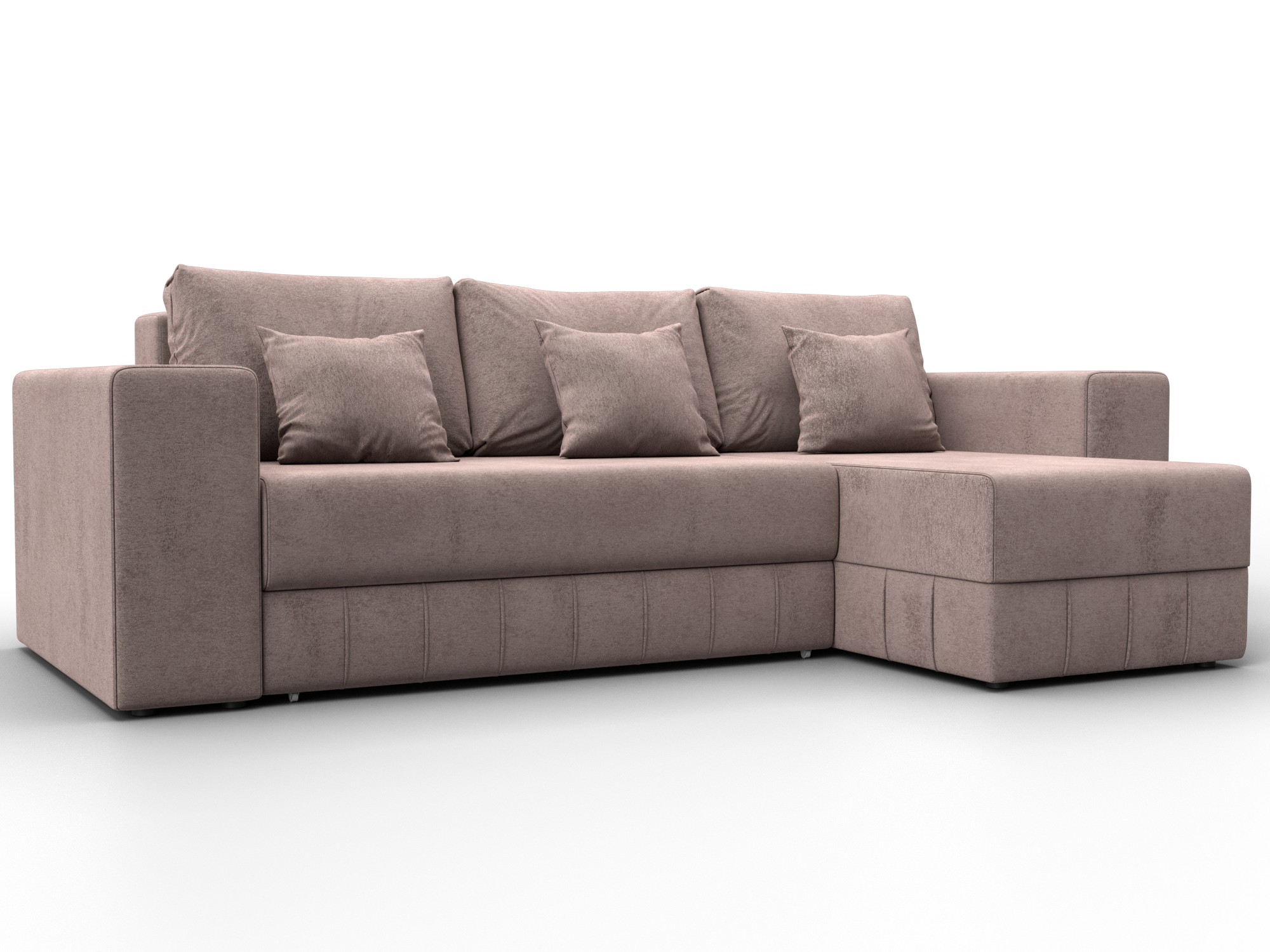 Диван угловой Лига-076 угол универсальный (tower 05 бежевый)