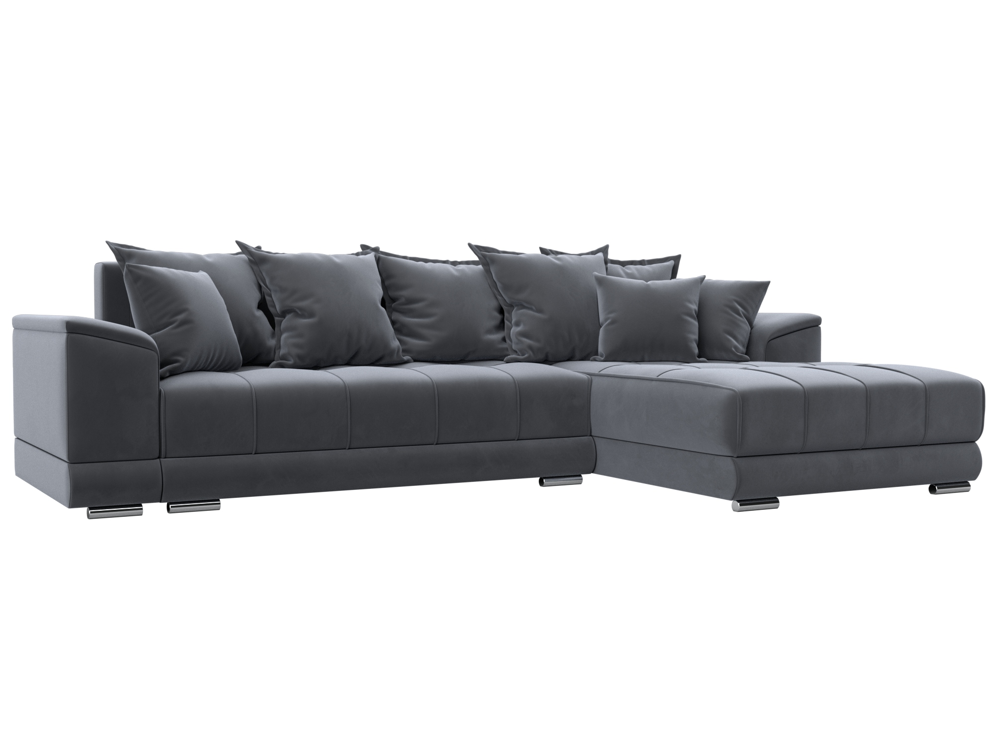 Диван угловой НордСтар правый угол (серый)