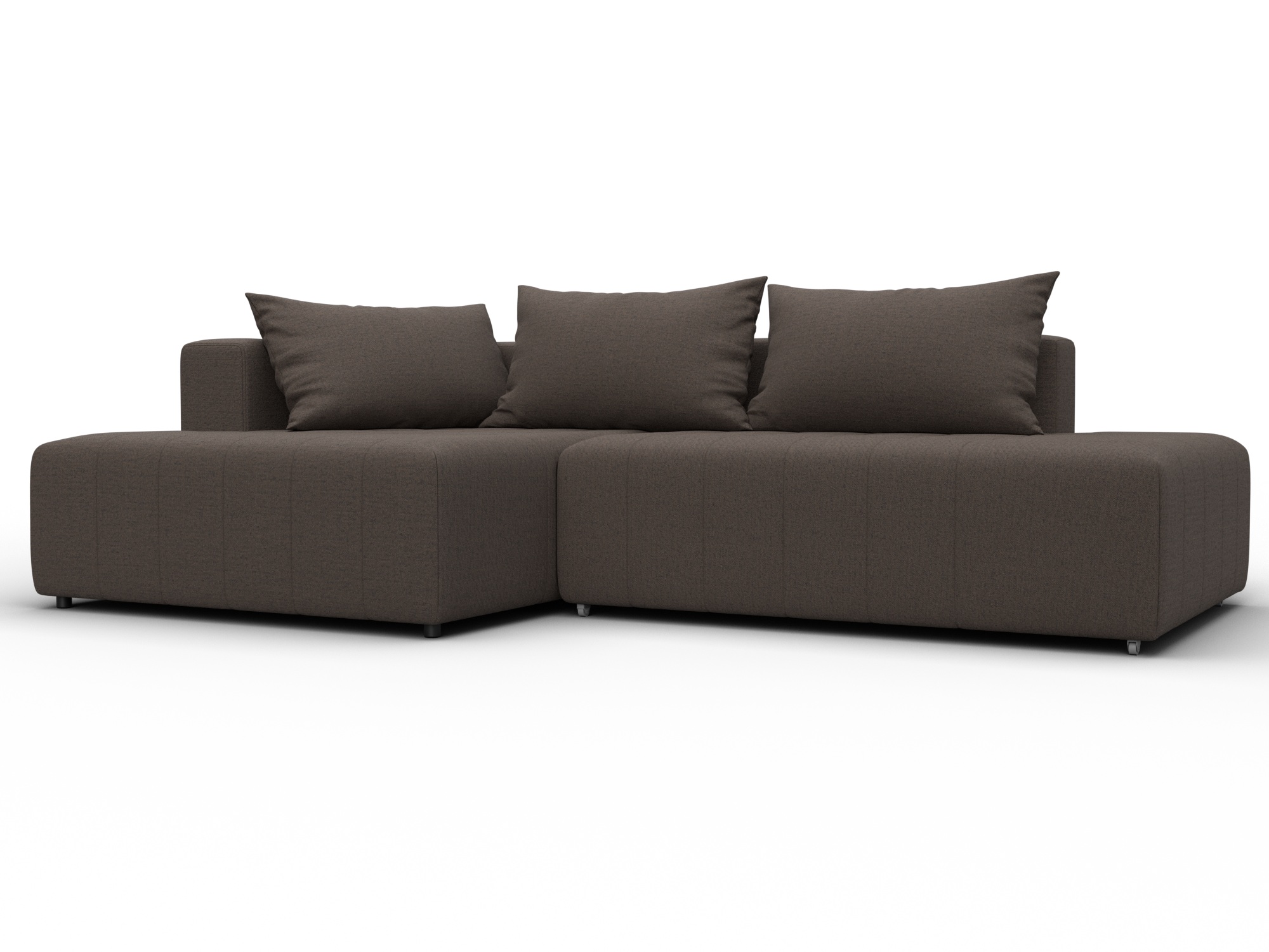 Диван угловой Лига-103 НПБ угол левый (амур 05 коричневый)