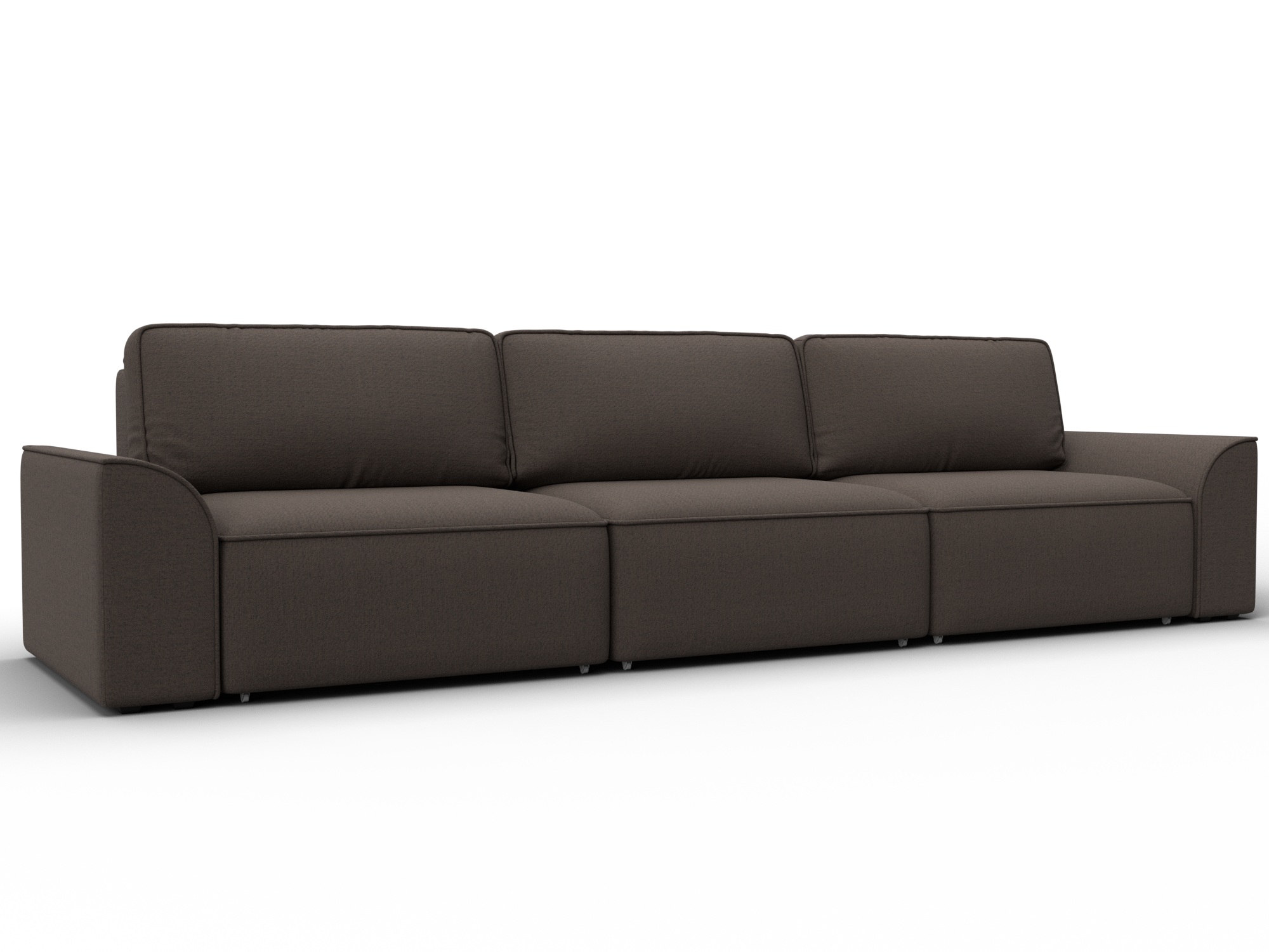 Диван прямой Лига-048 НПБ Лонг (амур 05 коричневый)