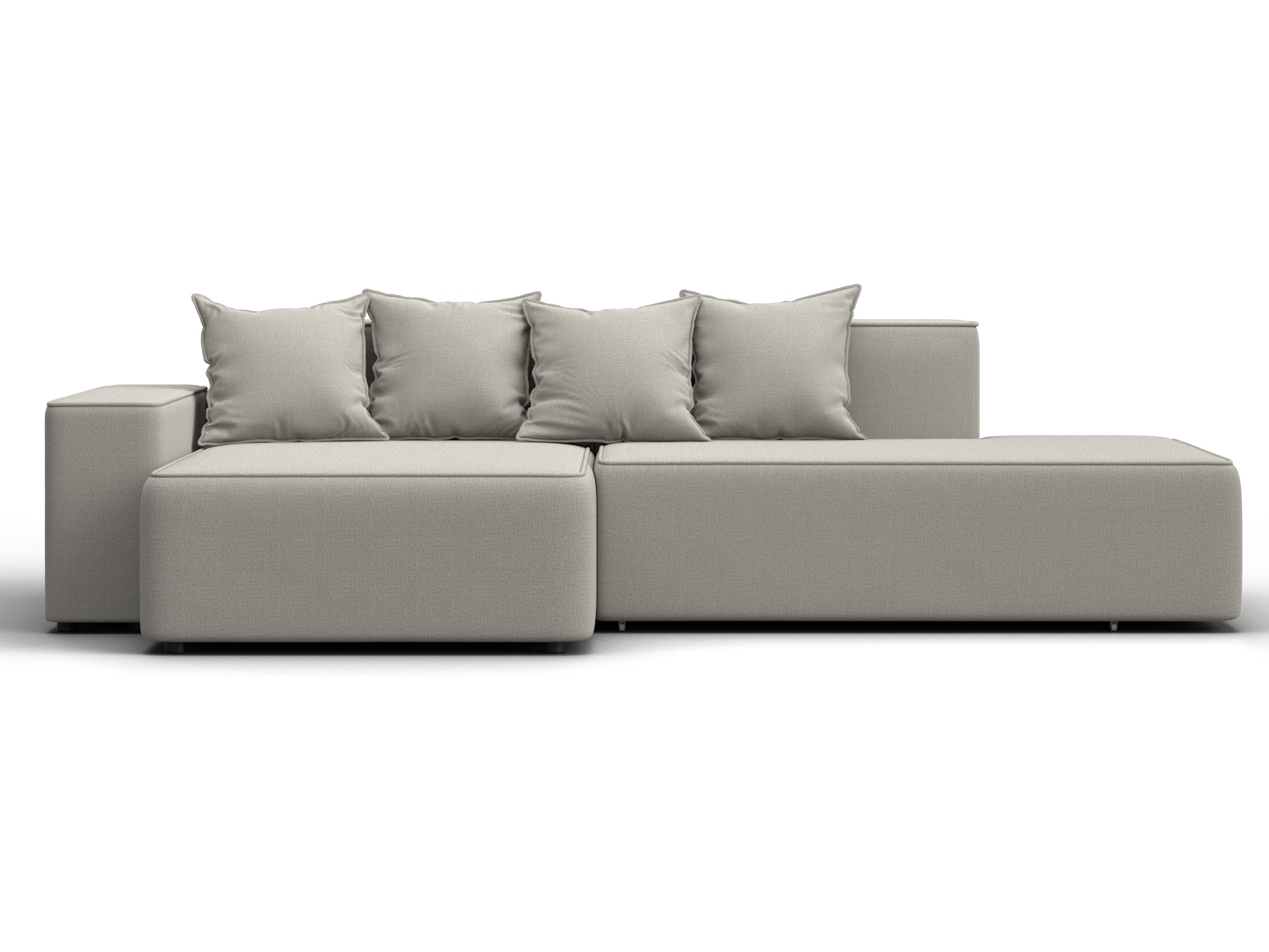 Диван угловой Лига-079 угол левый (амур 02 бежевый)