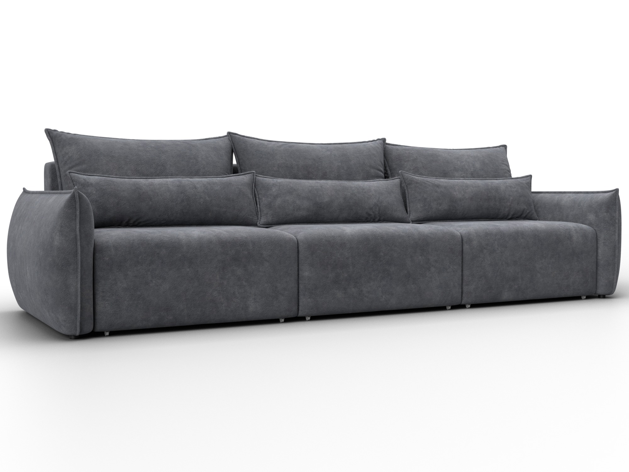 Диван прямой Лига-051 НПБ Лонг (brut 16 темно-серый)