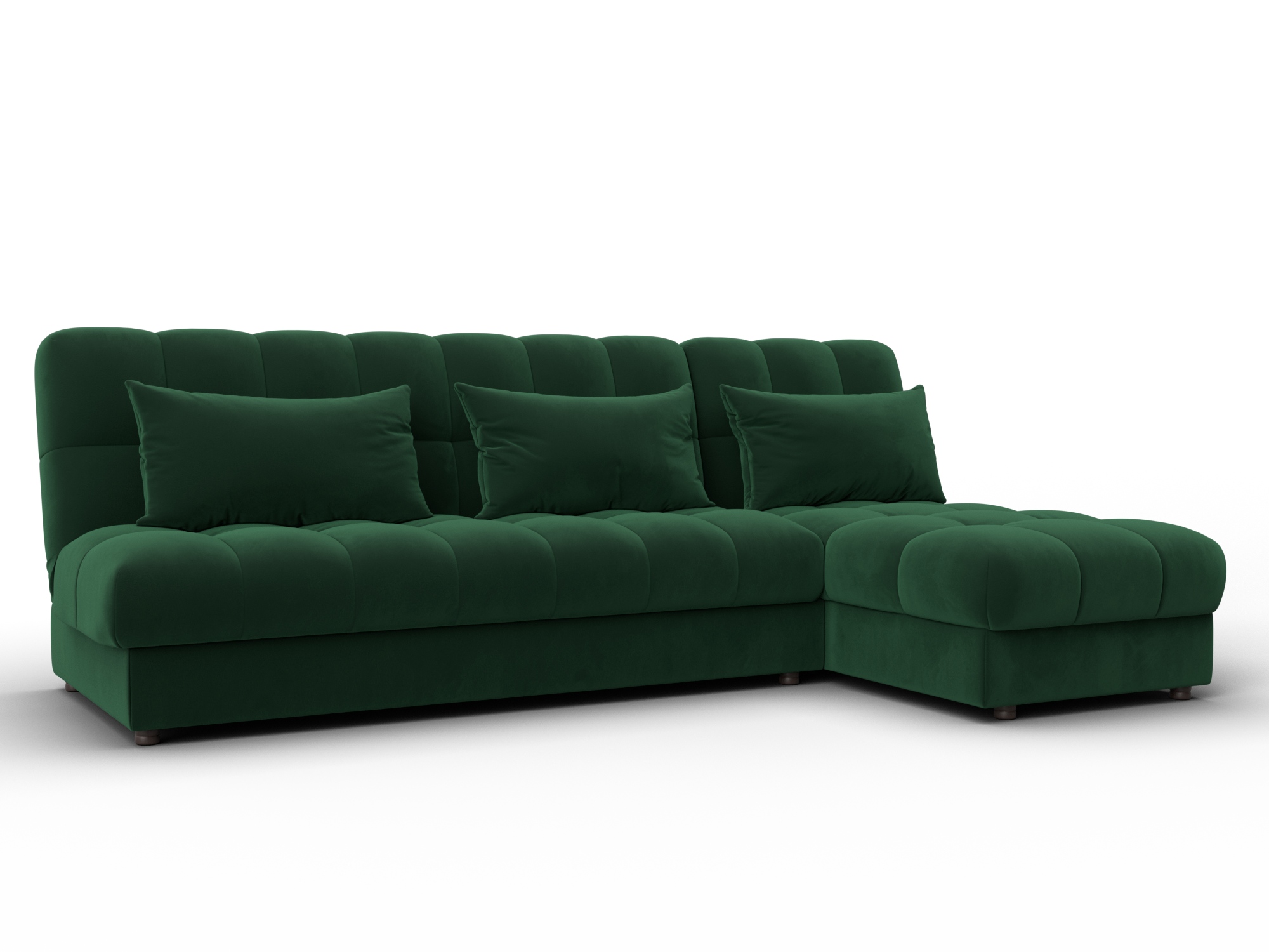 Диван угловой Лига-116 НПБ угол правый (seven 626 зеленый)