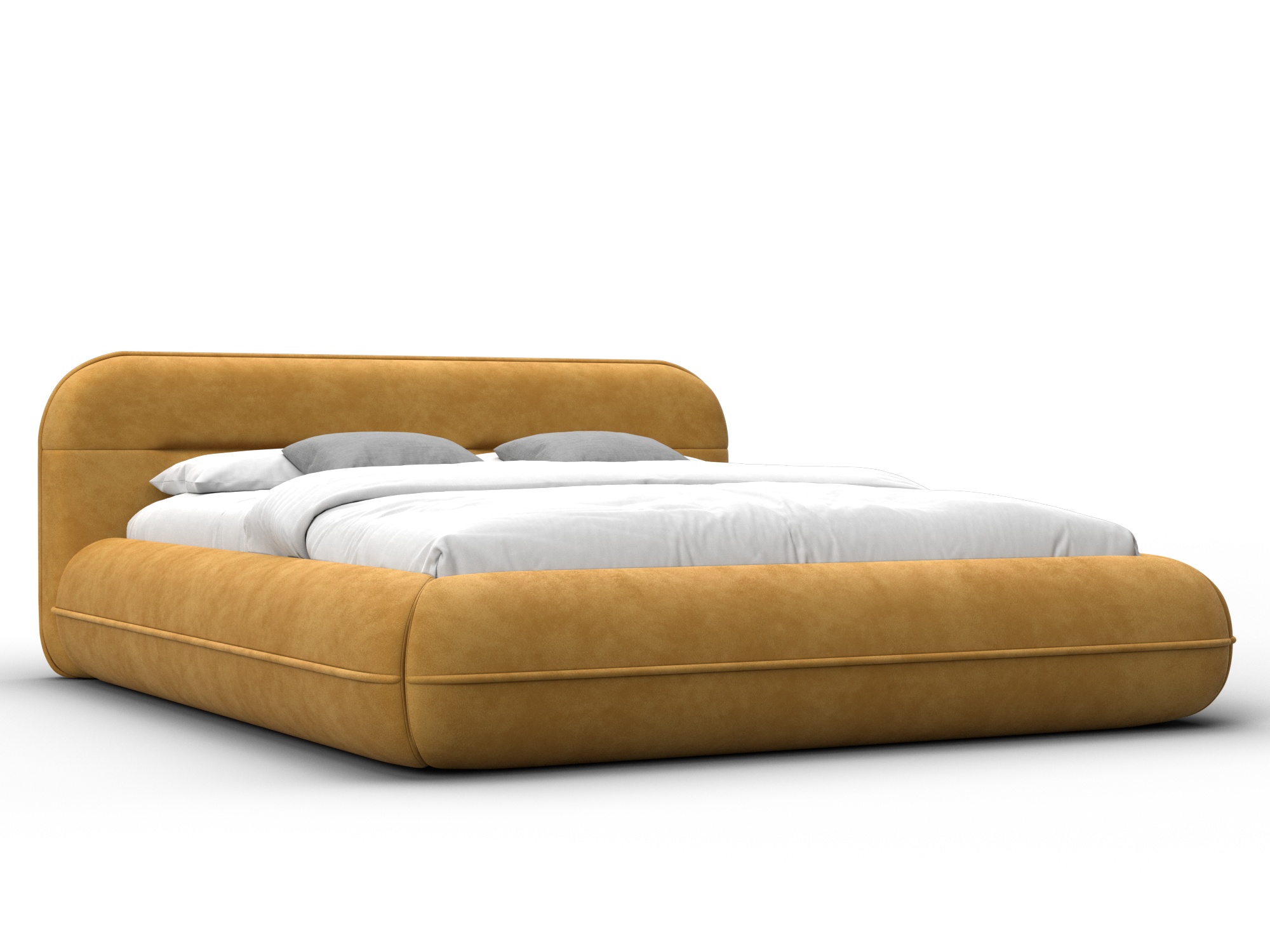 Кровать двуспальная Лига-133 (160) (brut 10 желтый)