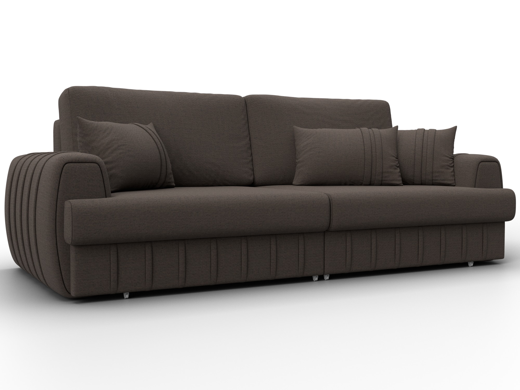 Диван прямой Лига-057 НПБ (амур 05 коричневый)