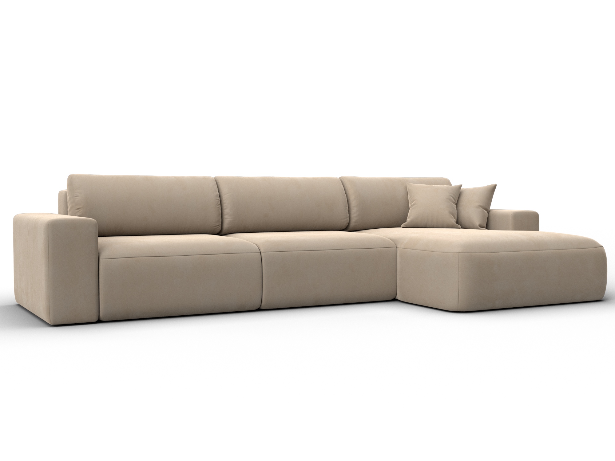 Диван угловой Лига-036 НПБ Классик Лонг правый угол (бежевый)