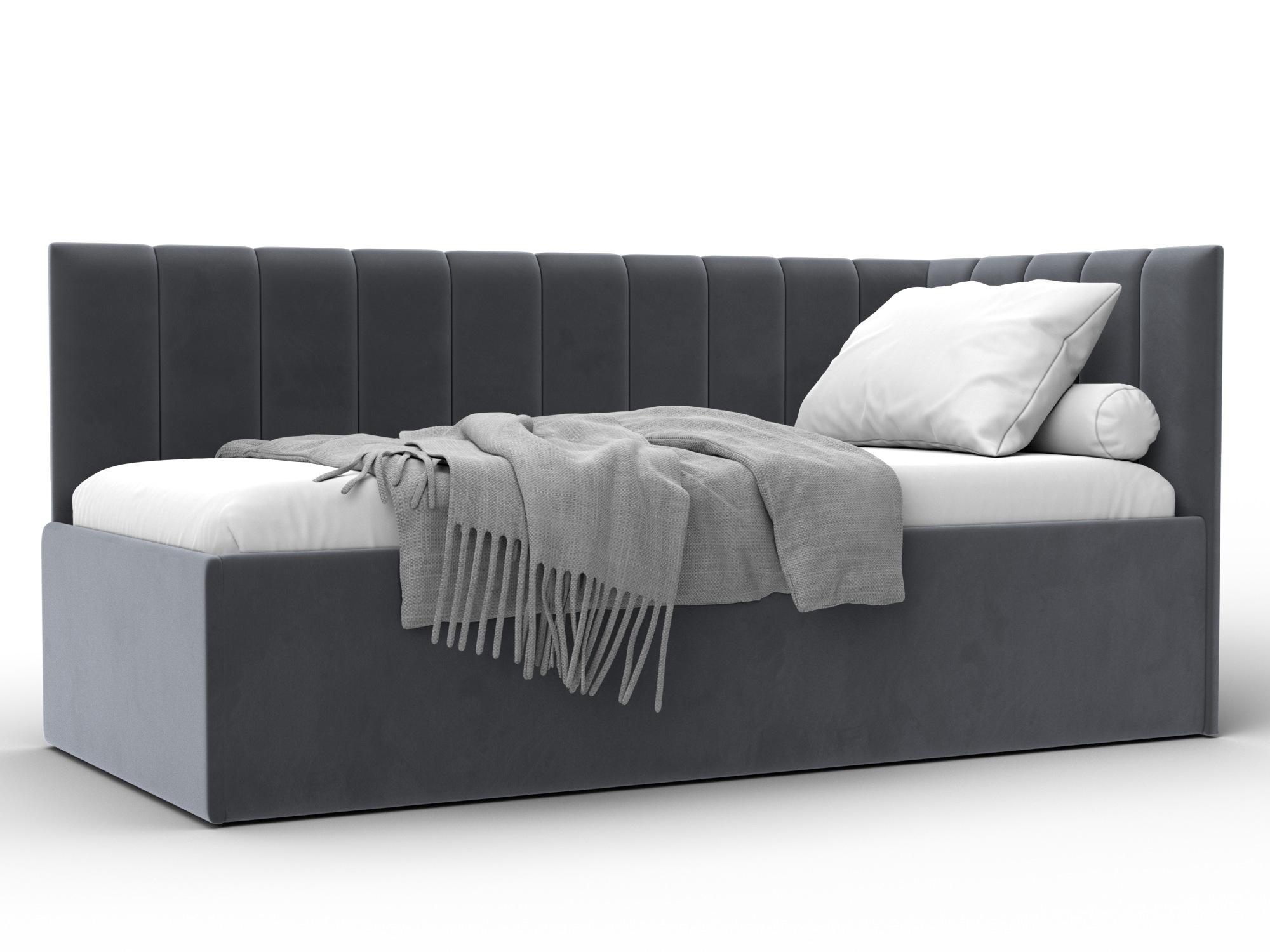 Кровать односпальная Лига-128 (90) (seven 17 серый)