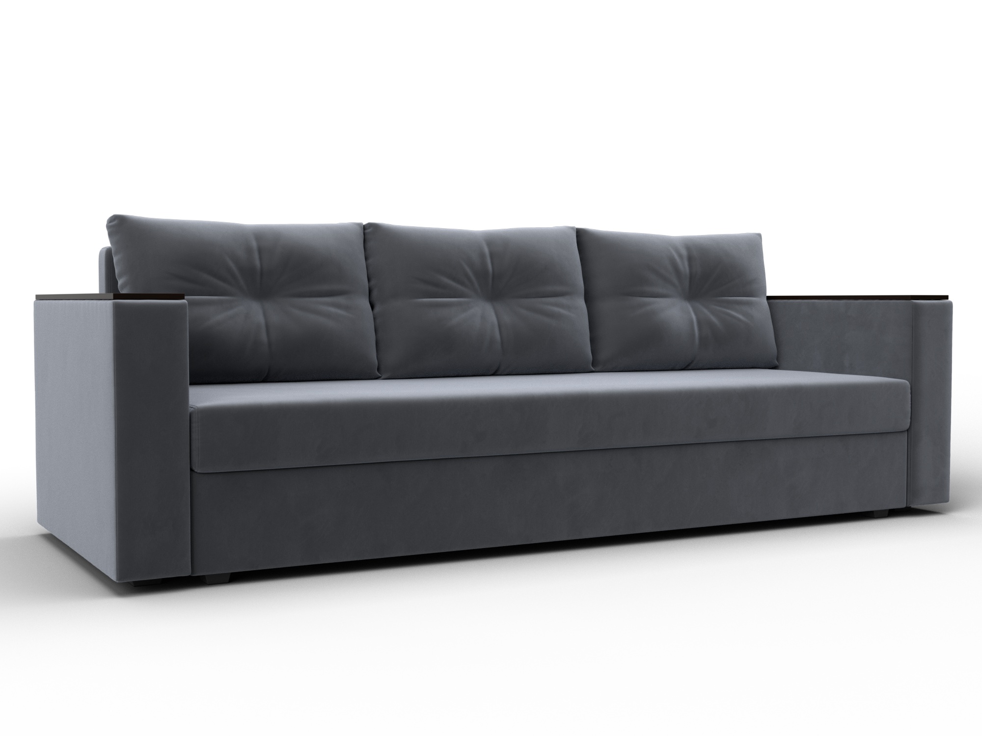 Диван прямой Атланта без стола (seven 17 серый)