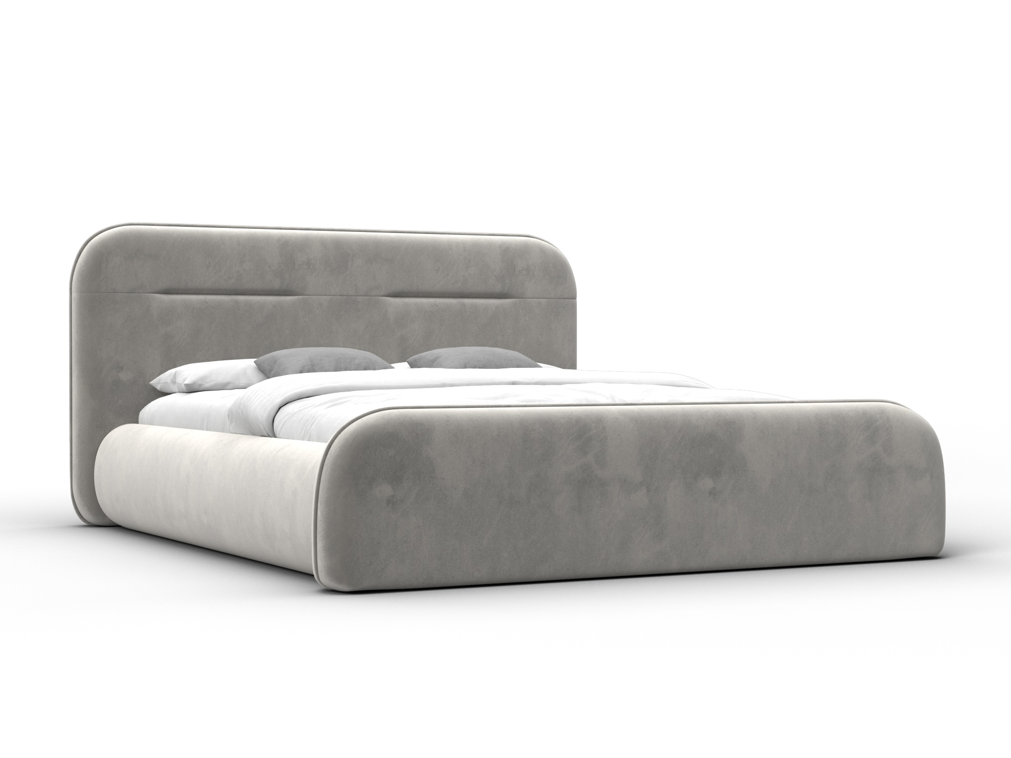 Кровать двуспальная Лига-134 (160) (brut 02 бежевый)