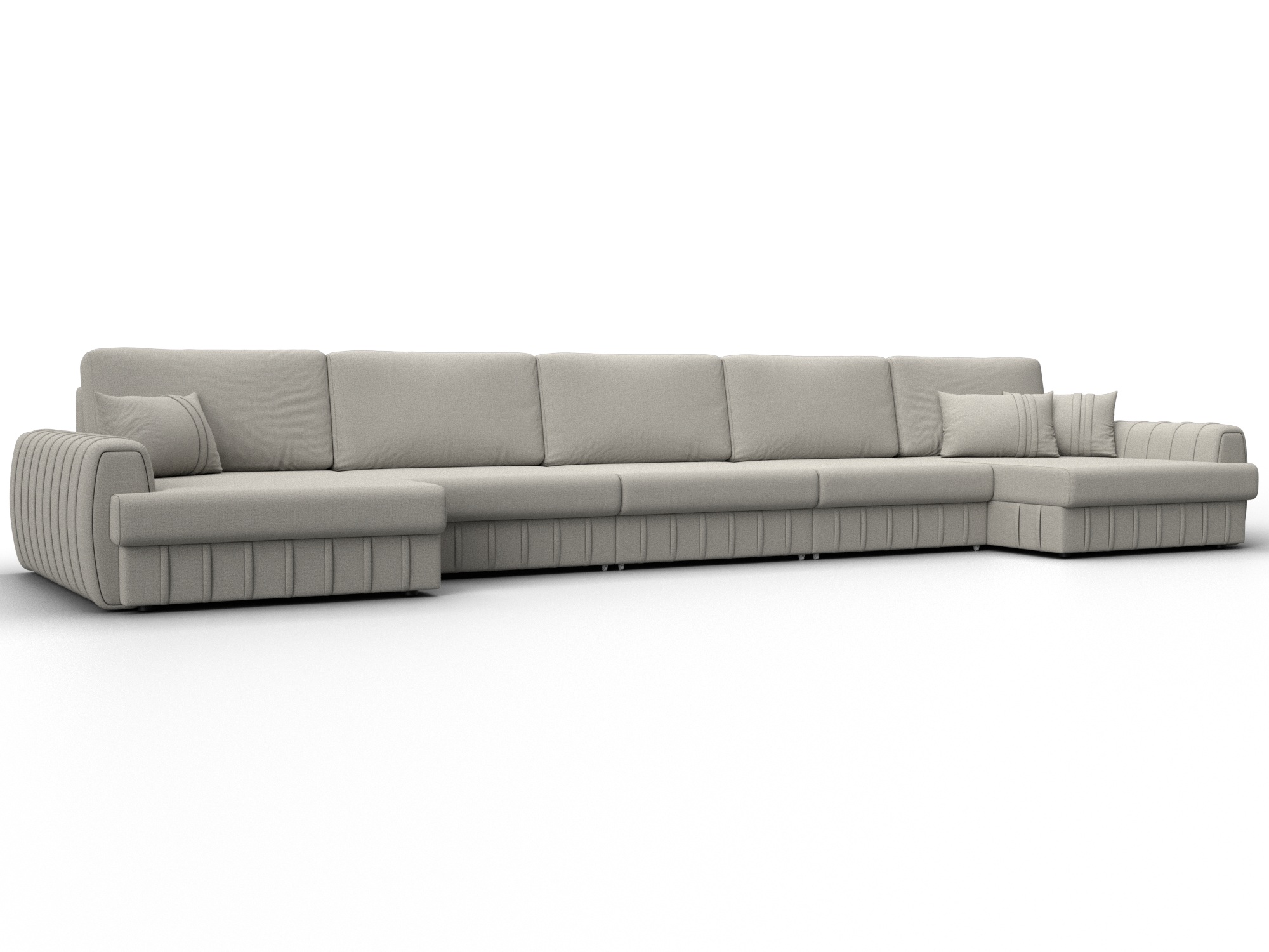 Диван П-образный Лига-057 НПБ МегаЛонг (амур 02 бежевый)