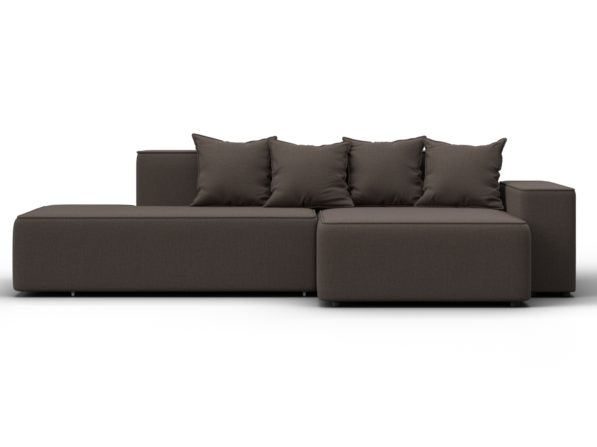 Диван угловой Лига-079 угол правый (амур 05 коричневый)