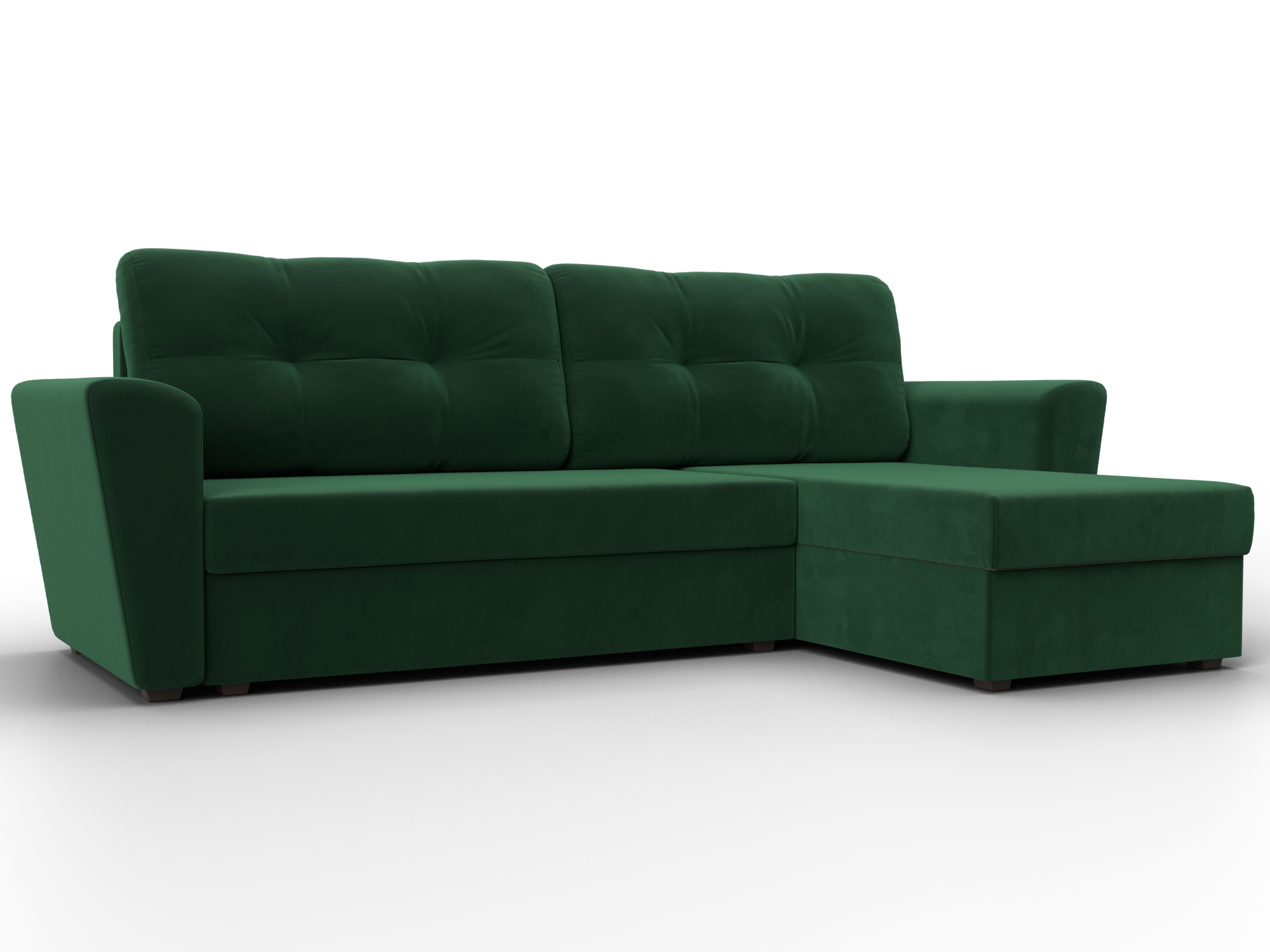 Диван угловой Амстердам Лайт правый угол (seven 626 зеленый)