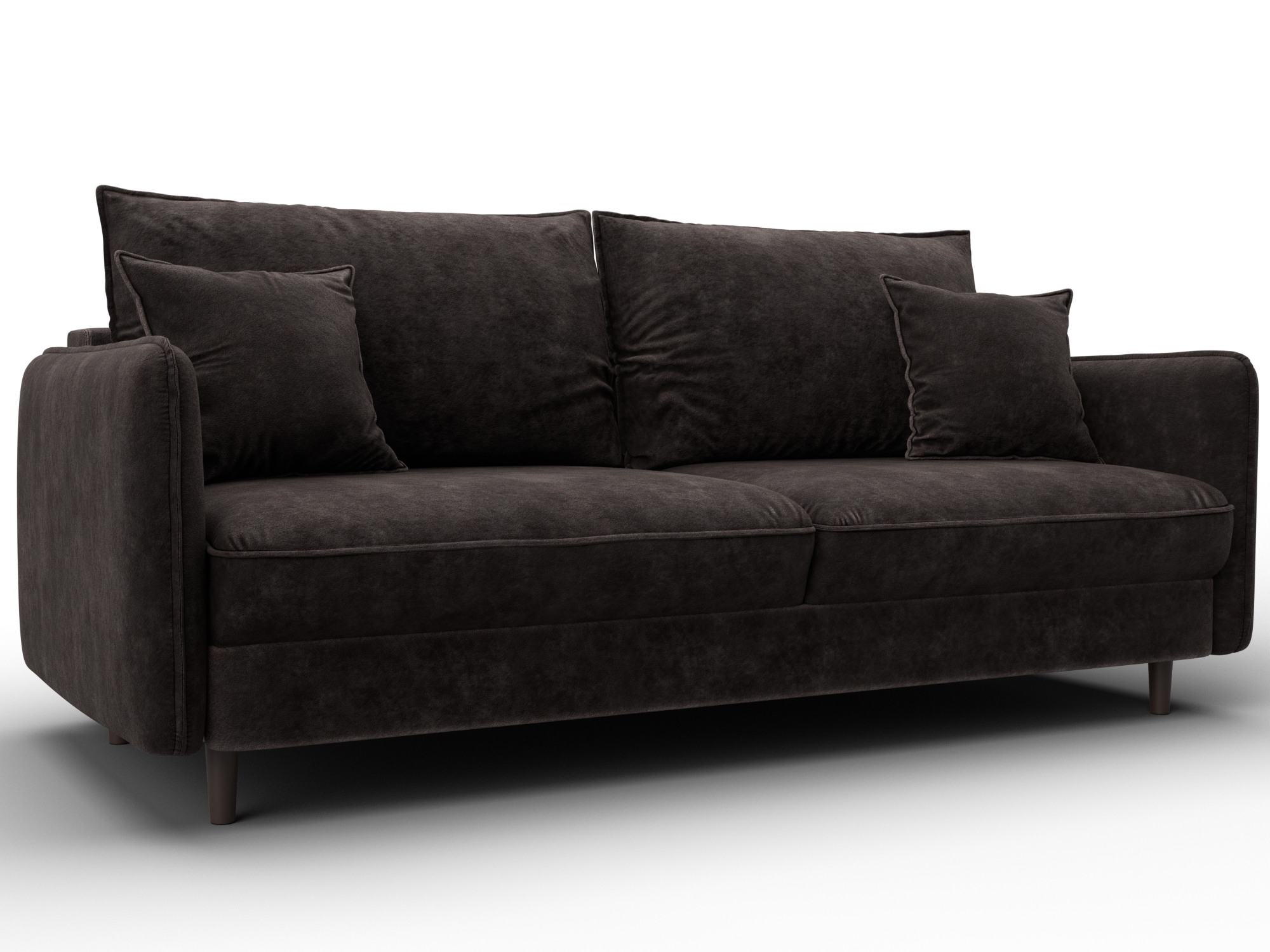 Диван прямой Лига-064 НПБ (brut 17 коричневый)