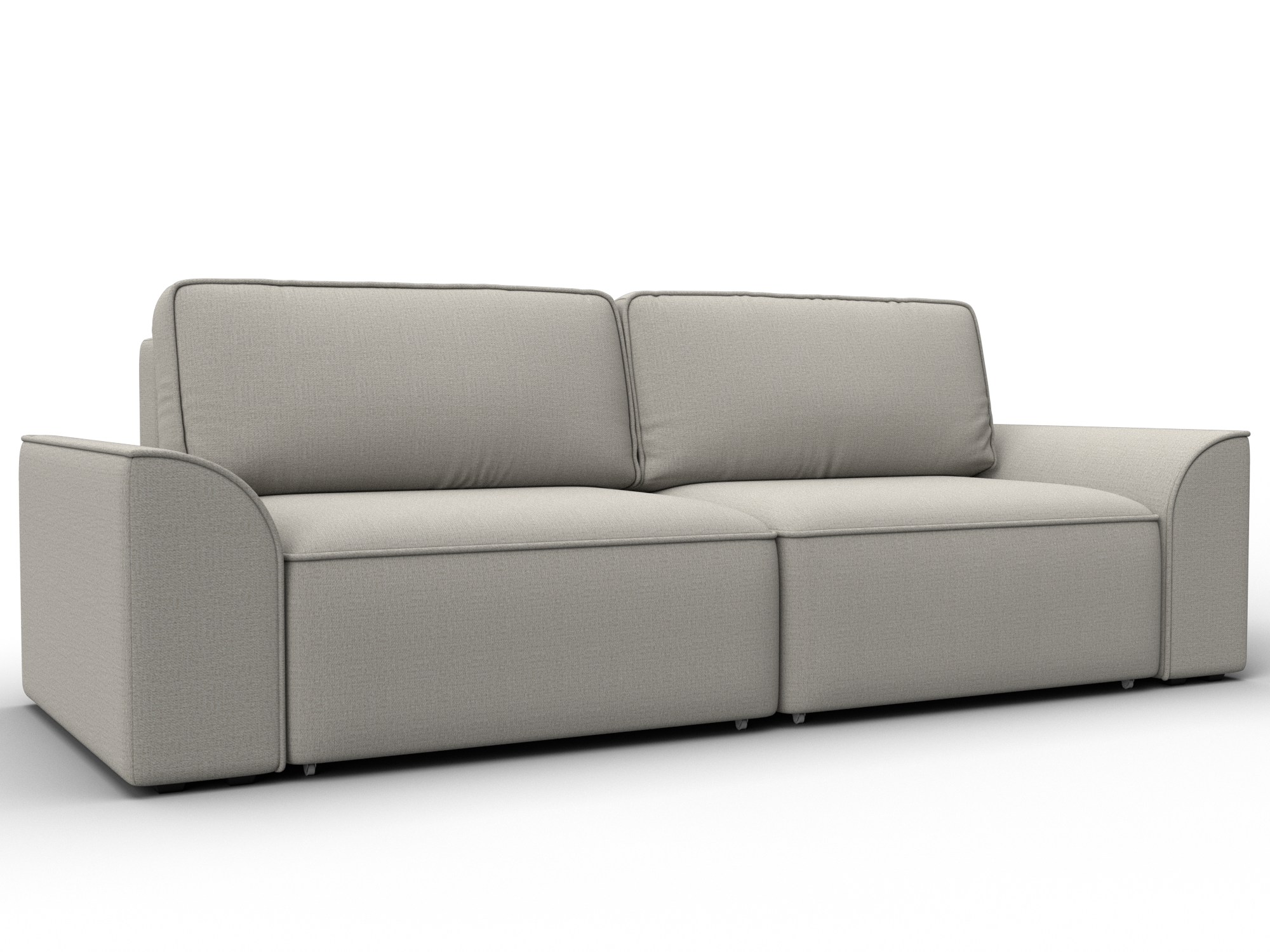 Диван прямой Лига-048 НПБ (амур 02 бежевый)