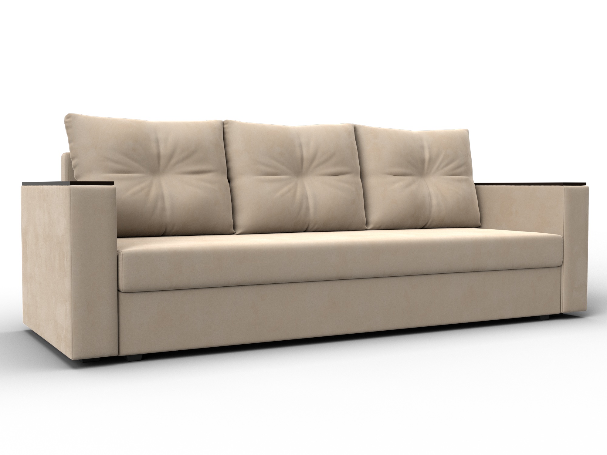 Диван прямой Атланта без стола (seven 729 бежевый)