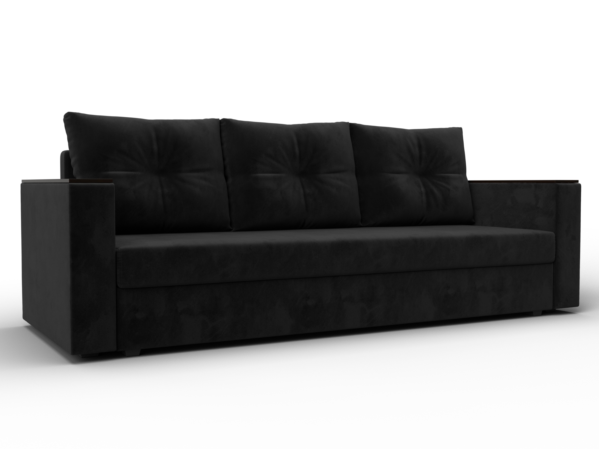 Диван прямой Атланта без стола (seven 35 черный)