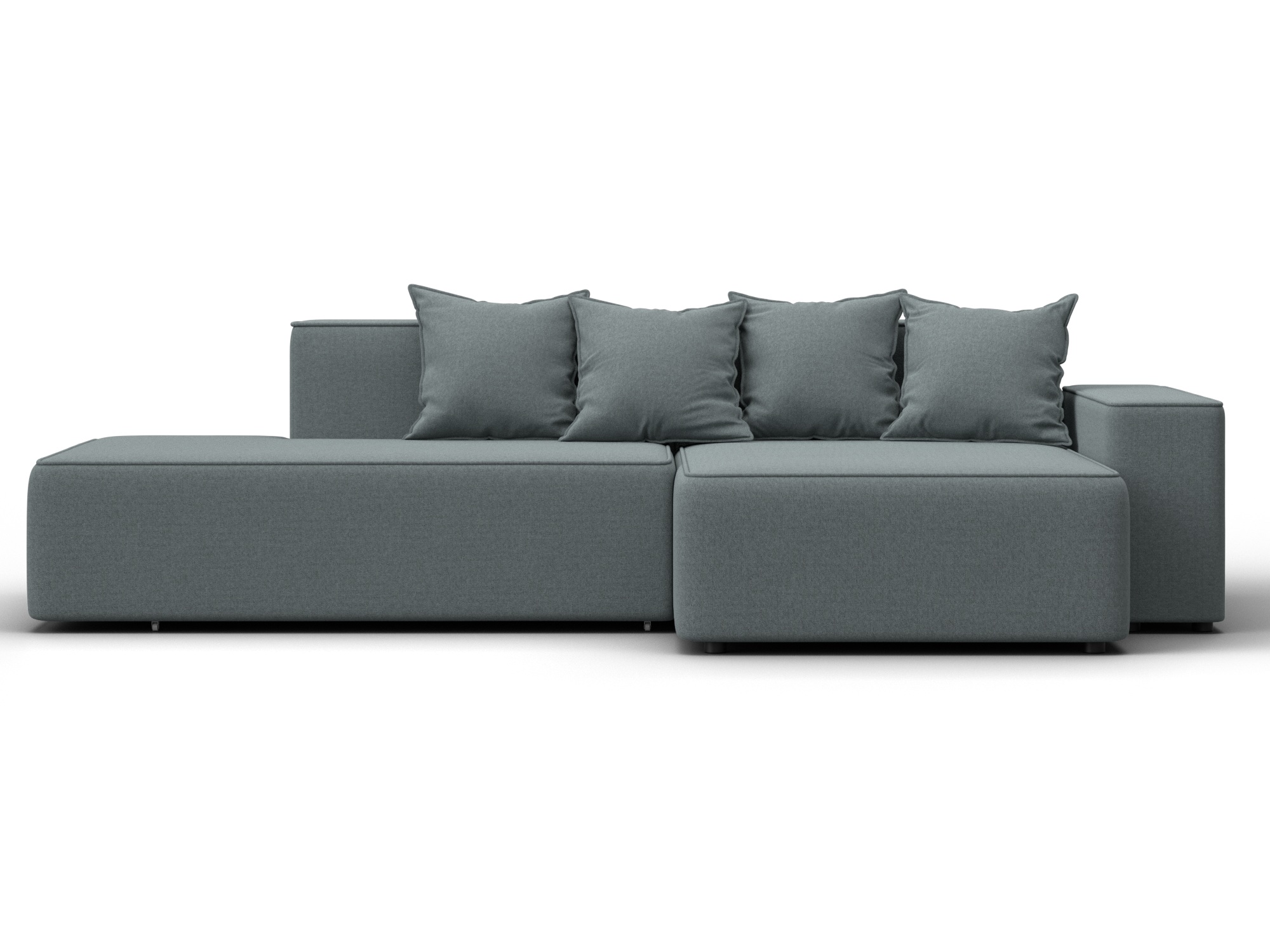 Диван угловой Лига-079 угол правый (амур 07 серый)