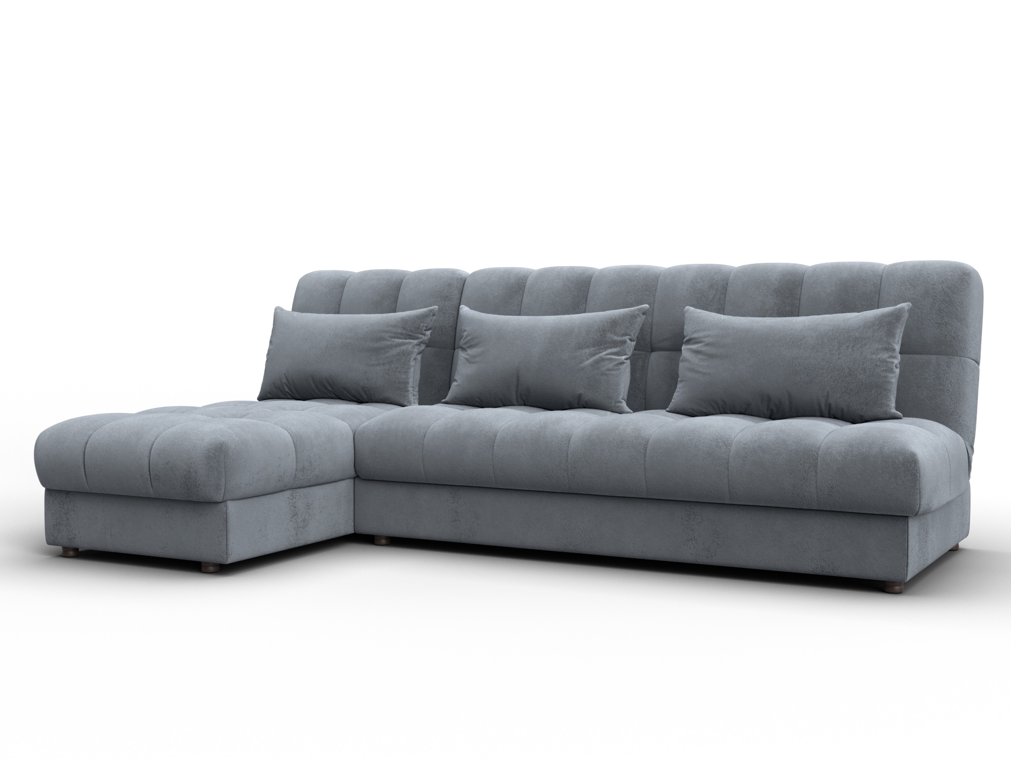 Диван угловой Лига-116 НПБ угол левый (tower 10 серый)