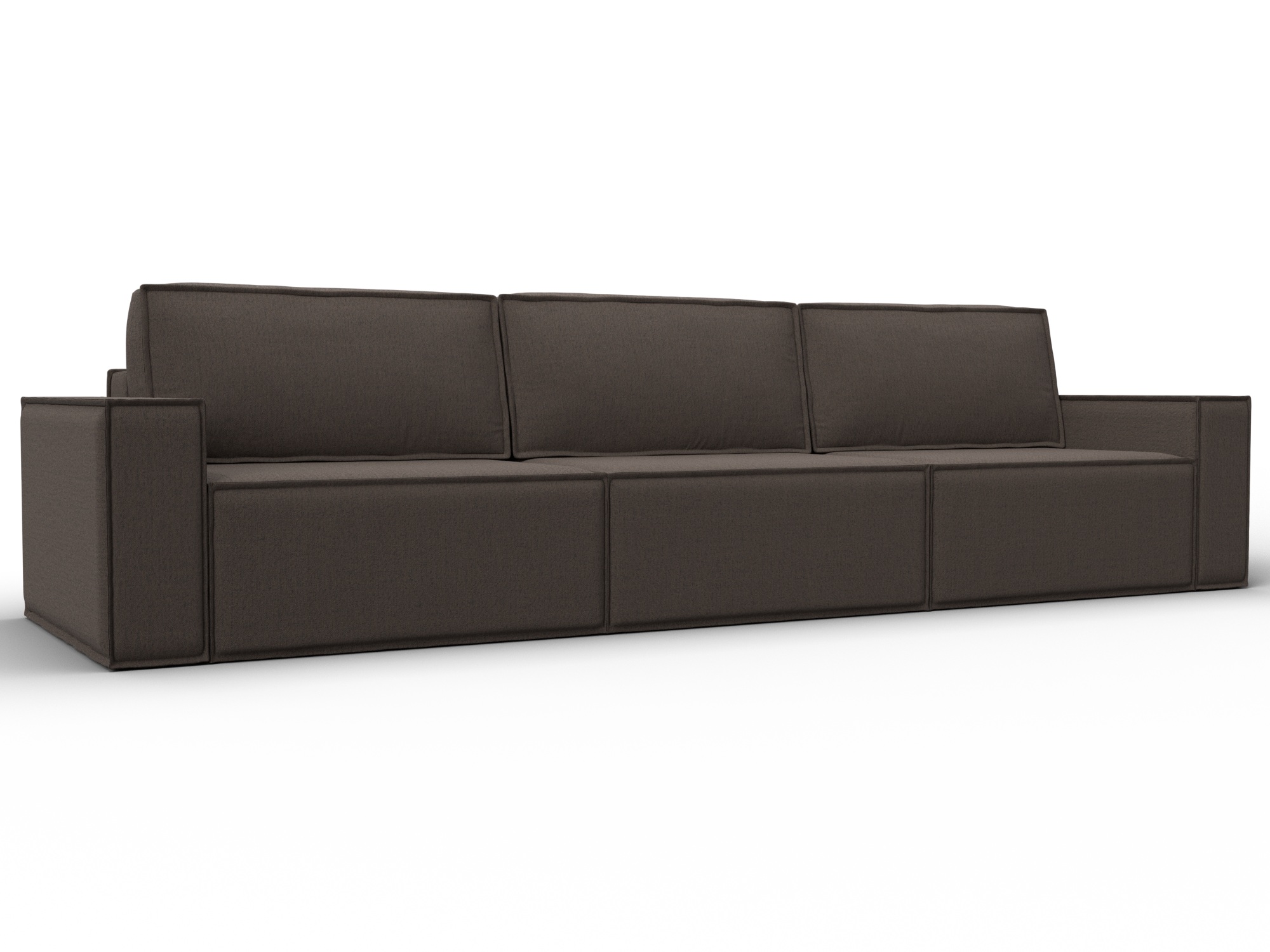 Диван прямой Куба лонг (амур 05 коричневый)