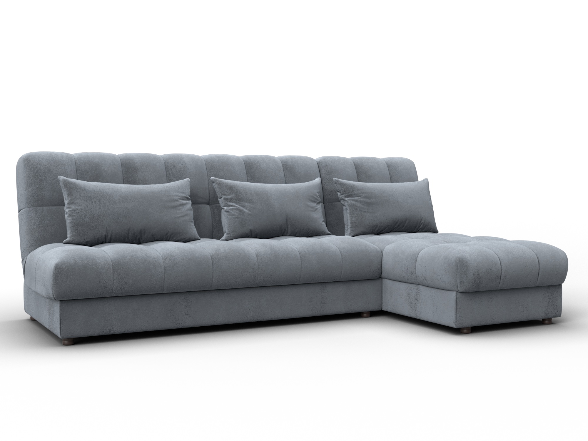 Диван угловой Лига-116 НПБ угол правый (tower 10 серый)