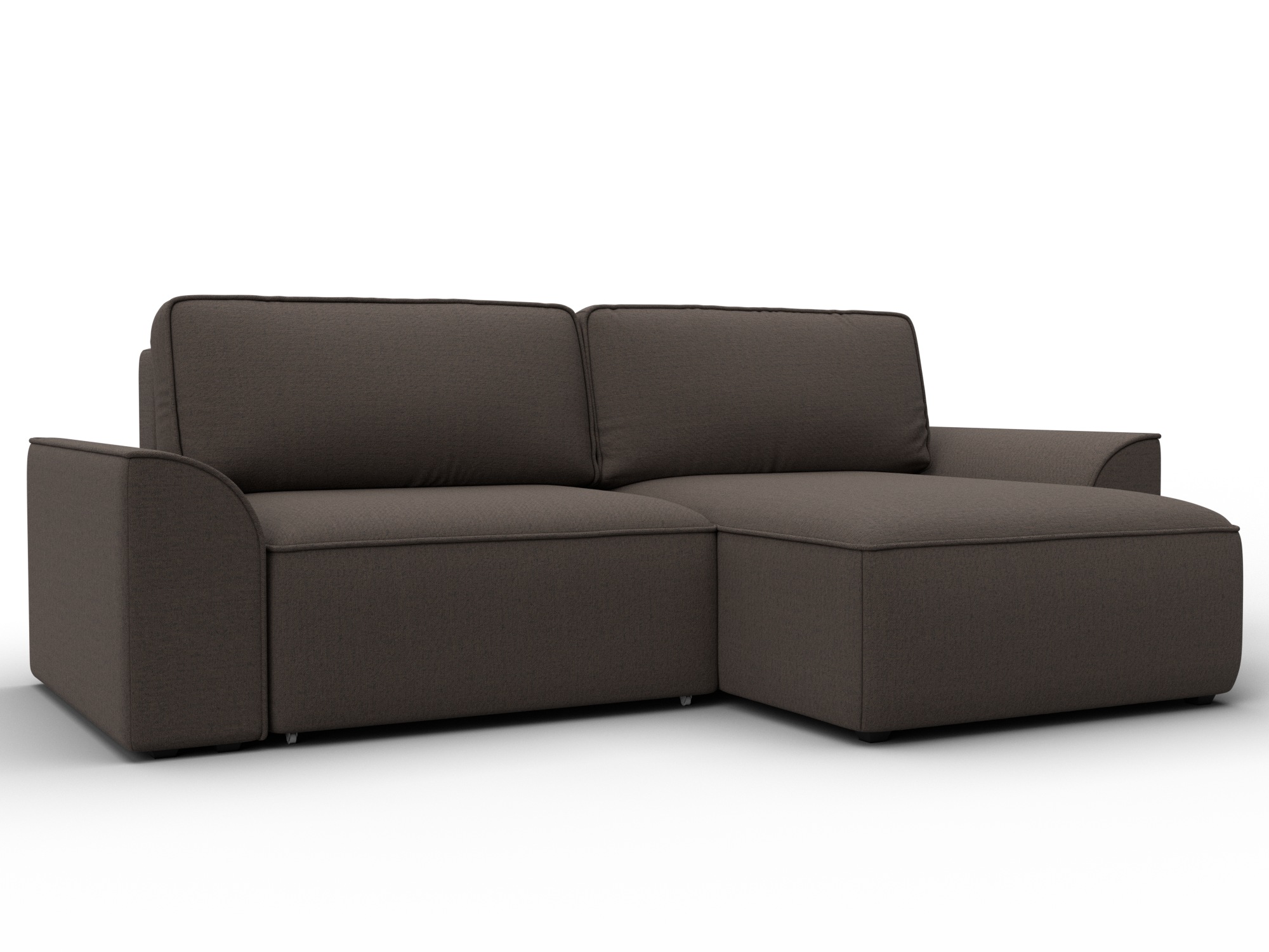 Диван угловой Лига-048 НПБ (амур 05 коричневый)