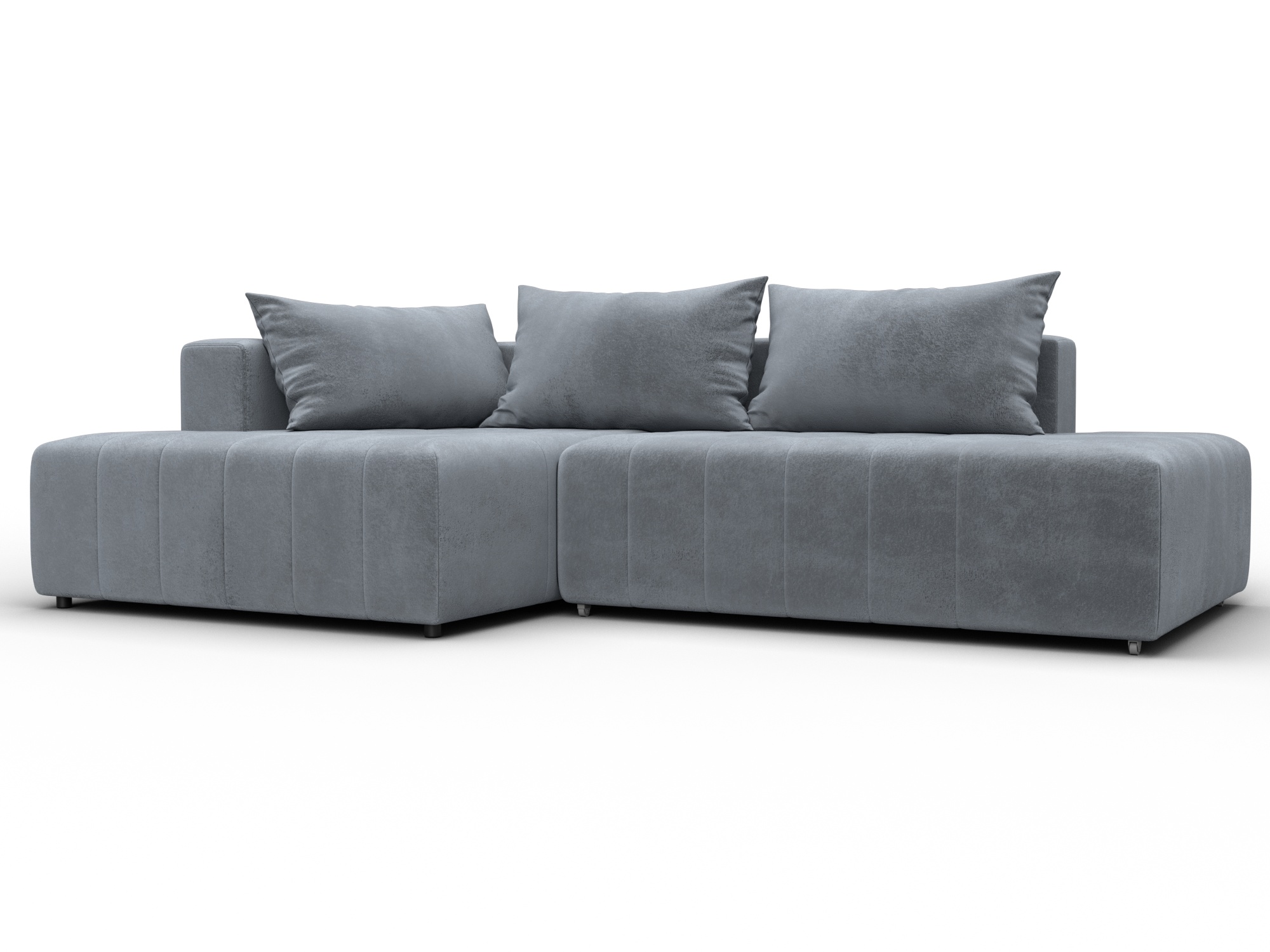 Диван угловой Лига-103 НПБ угол левый (tower 10 серый)