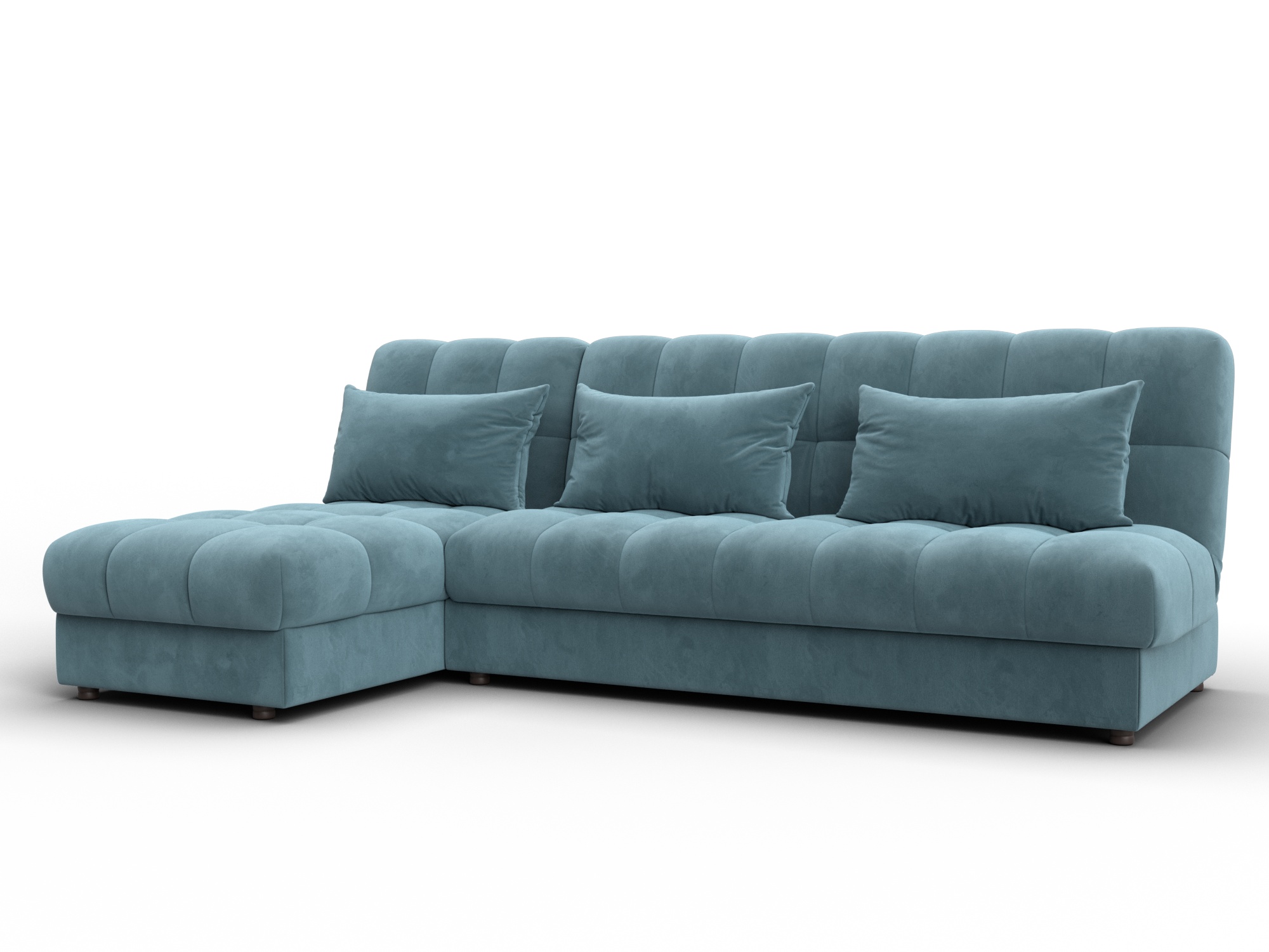 Диван угловой Лига-116 НПБ угол левый (seven 113 бирюзовый)