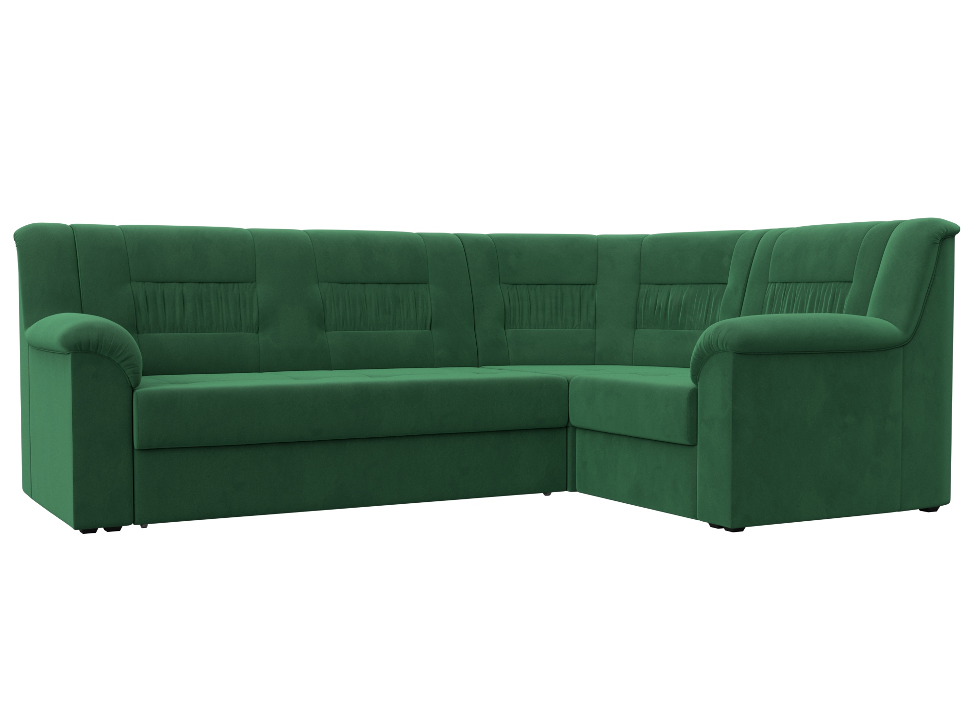 Диван угловой Карелия правый угол (seven 626 зеленый)
