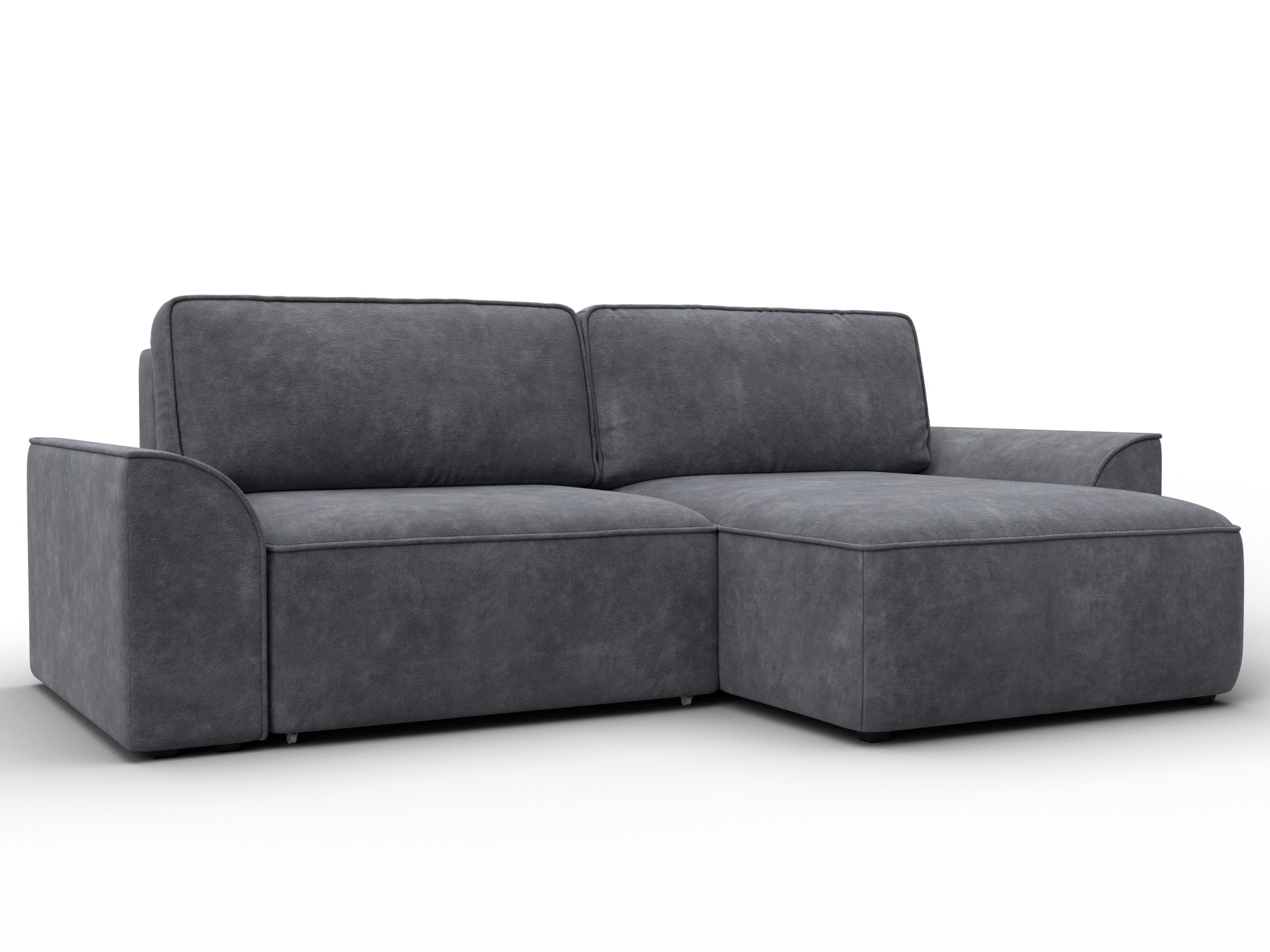 Диван угловой Лига-048 НПБ (brut 16 темно-серый)