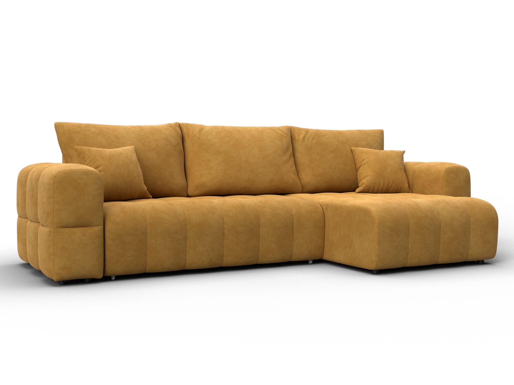 Диван угловой Лига-110 НПБ угол универсальный (brut 10 желтый)