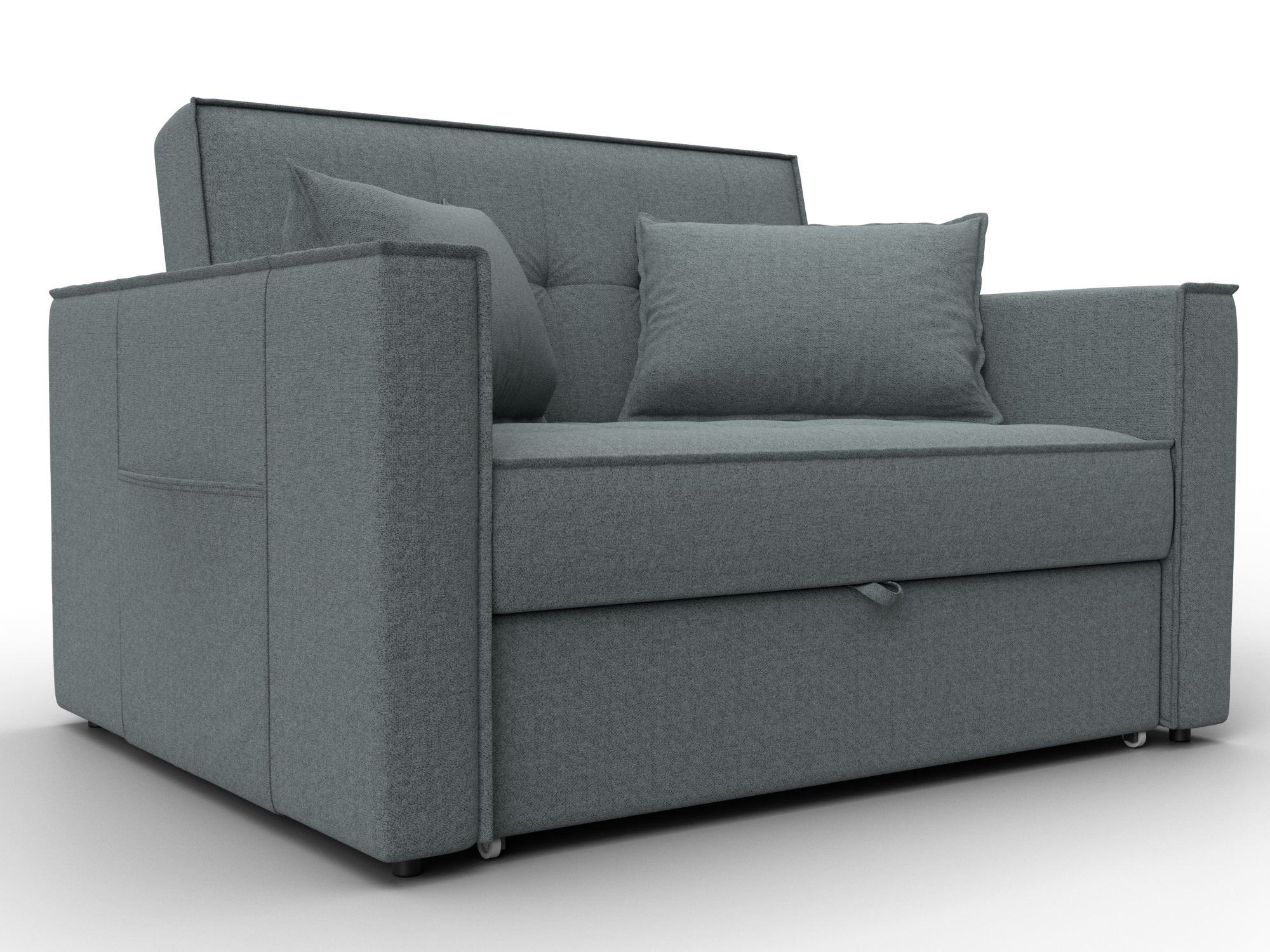 Диван прямой Лига-104 (140) (амур 07 серый)